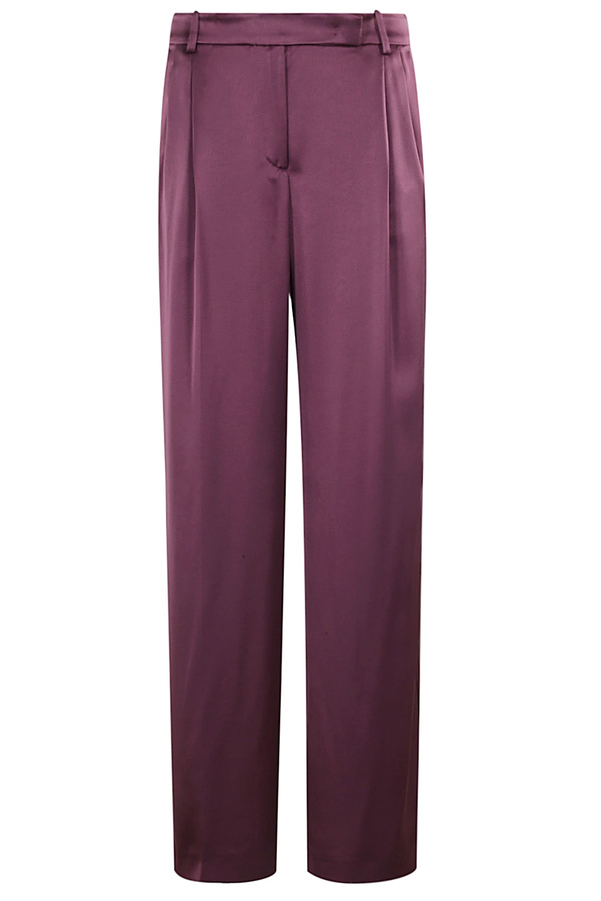 Shop Pinko Laon Pantalone Satin In Vino D Uva