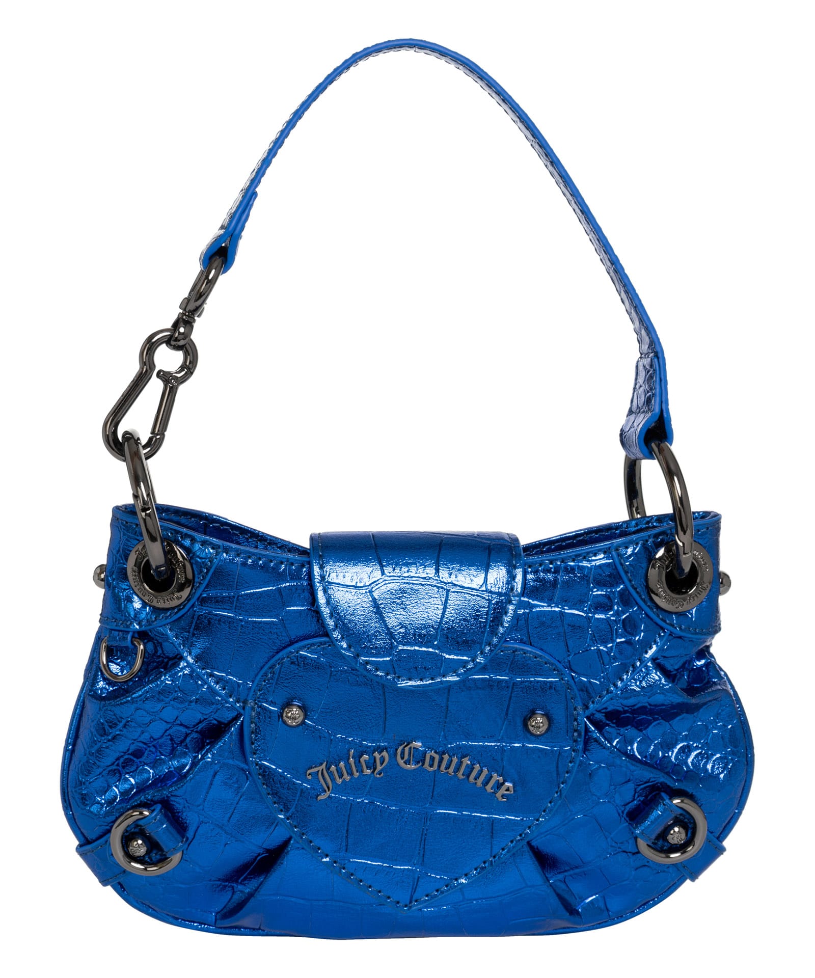 Juicy Couture Large Shoulder Bag Handbag Purse Palm Trees Back Blue Purple  Tote | eBay