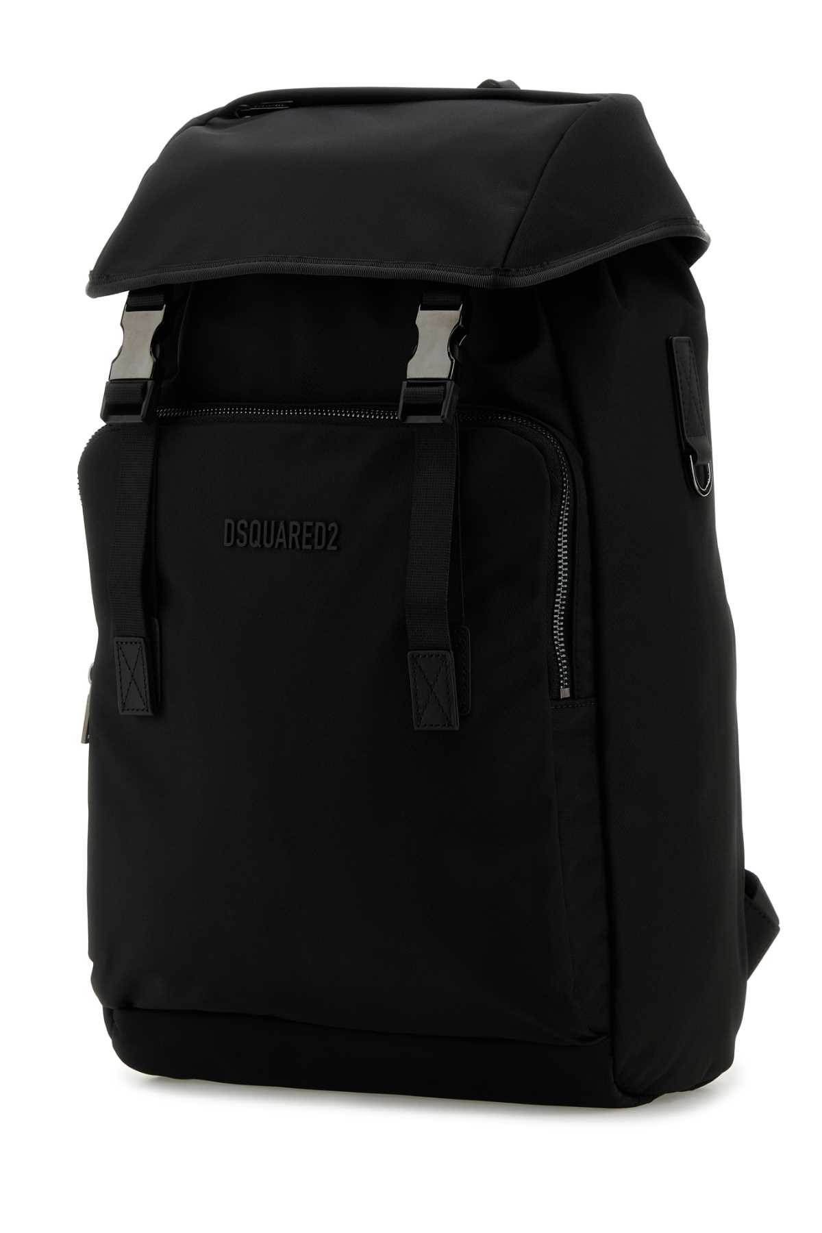 Shop Dsquared2 Black Nylon Urban Backpack