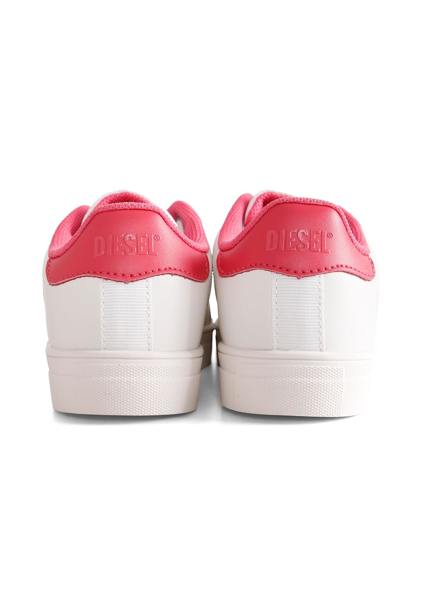 Diesel Vaneela Leather Sneakers In White