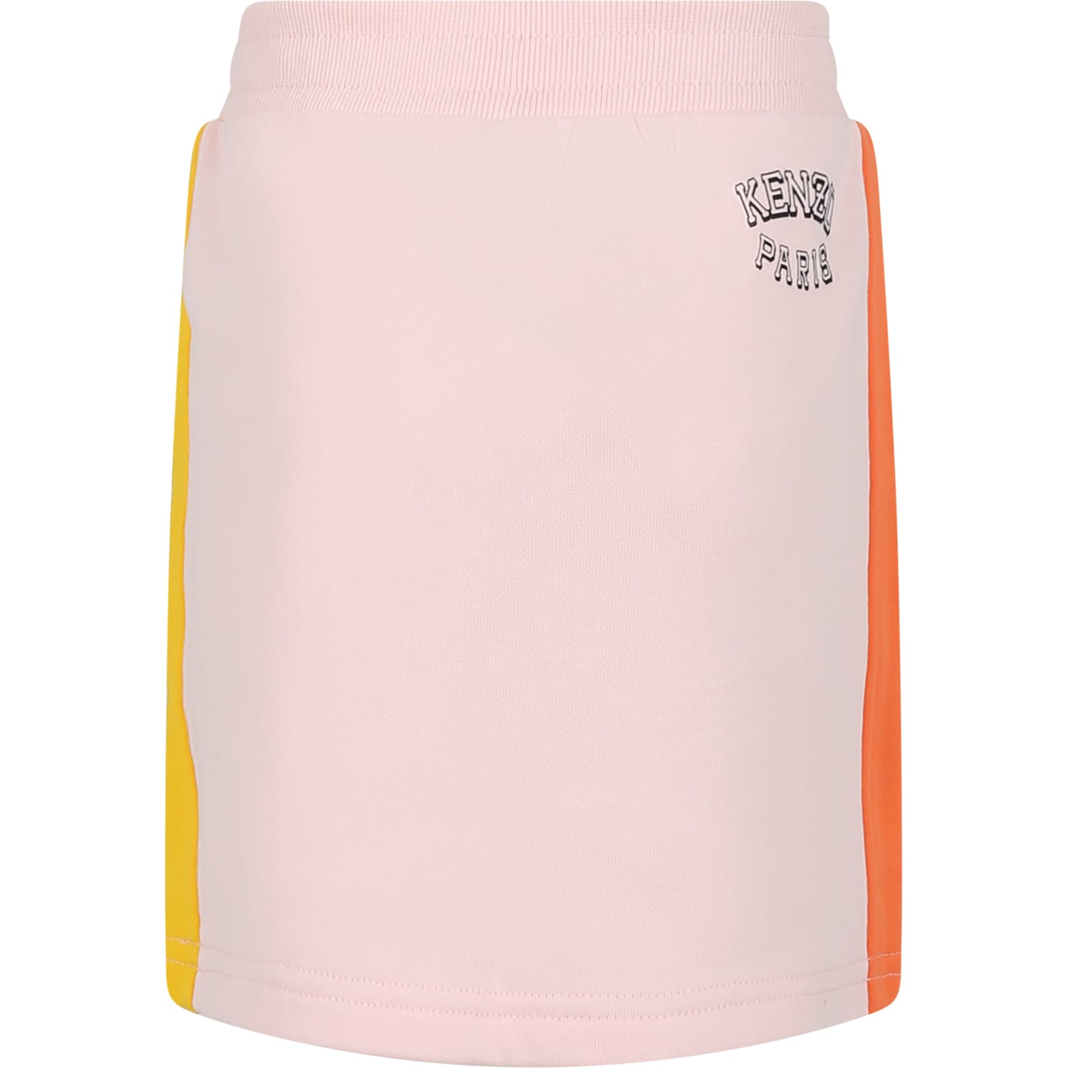 Shop Kenzo Pink Skirt For Girl With Logo