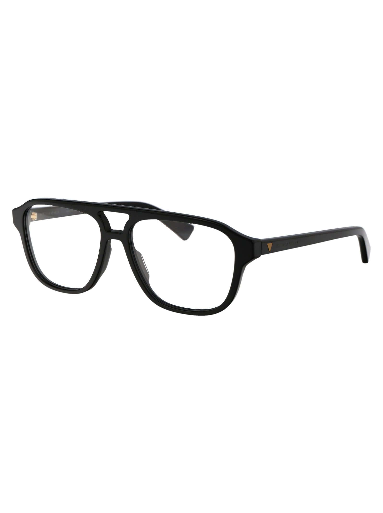 Shop Bottega Veneta Bv1294o Glasses In 001 Black Black Transparent