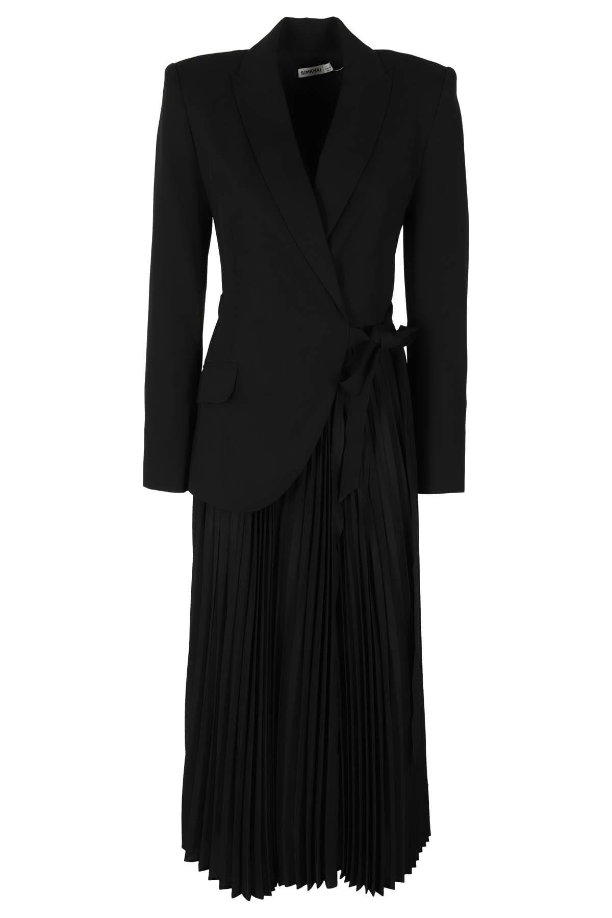 Simkhai Ambretta Crepe Combo Blazer Dress In Black