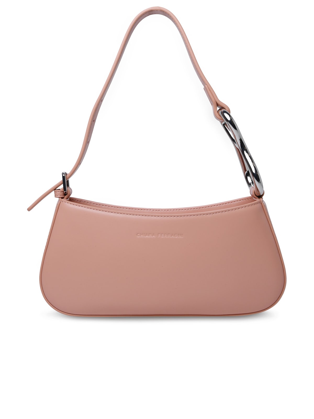 Shop Chiara Ferragni Cfloop Polyester Bag Nude In Blush Pink