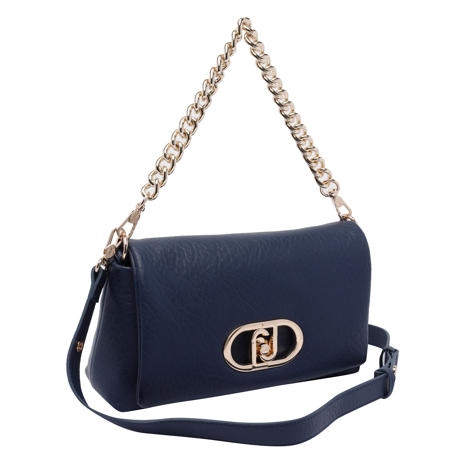 Liu •jo Crossbody Bag With Adjustable Strap And Textured Finish In Blue