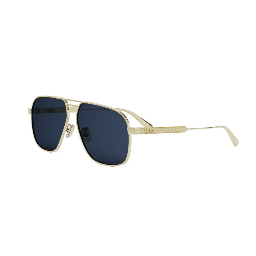 Dior Cannage A3u B0b0 Oro Sunglasses In 10v - Yellow