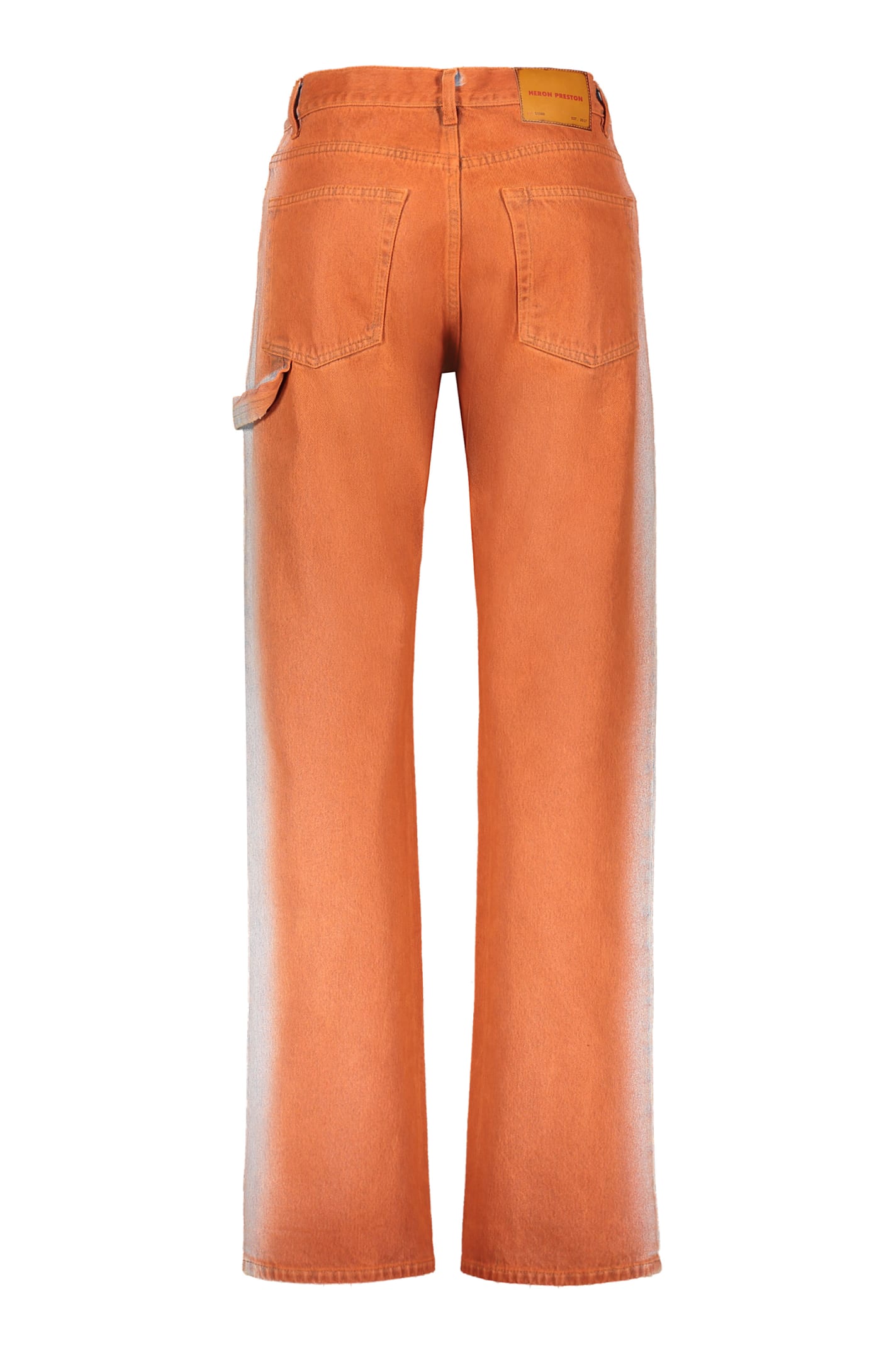 Shop Heron Preston 5-pocket Jeans In Orange
