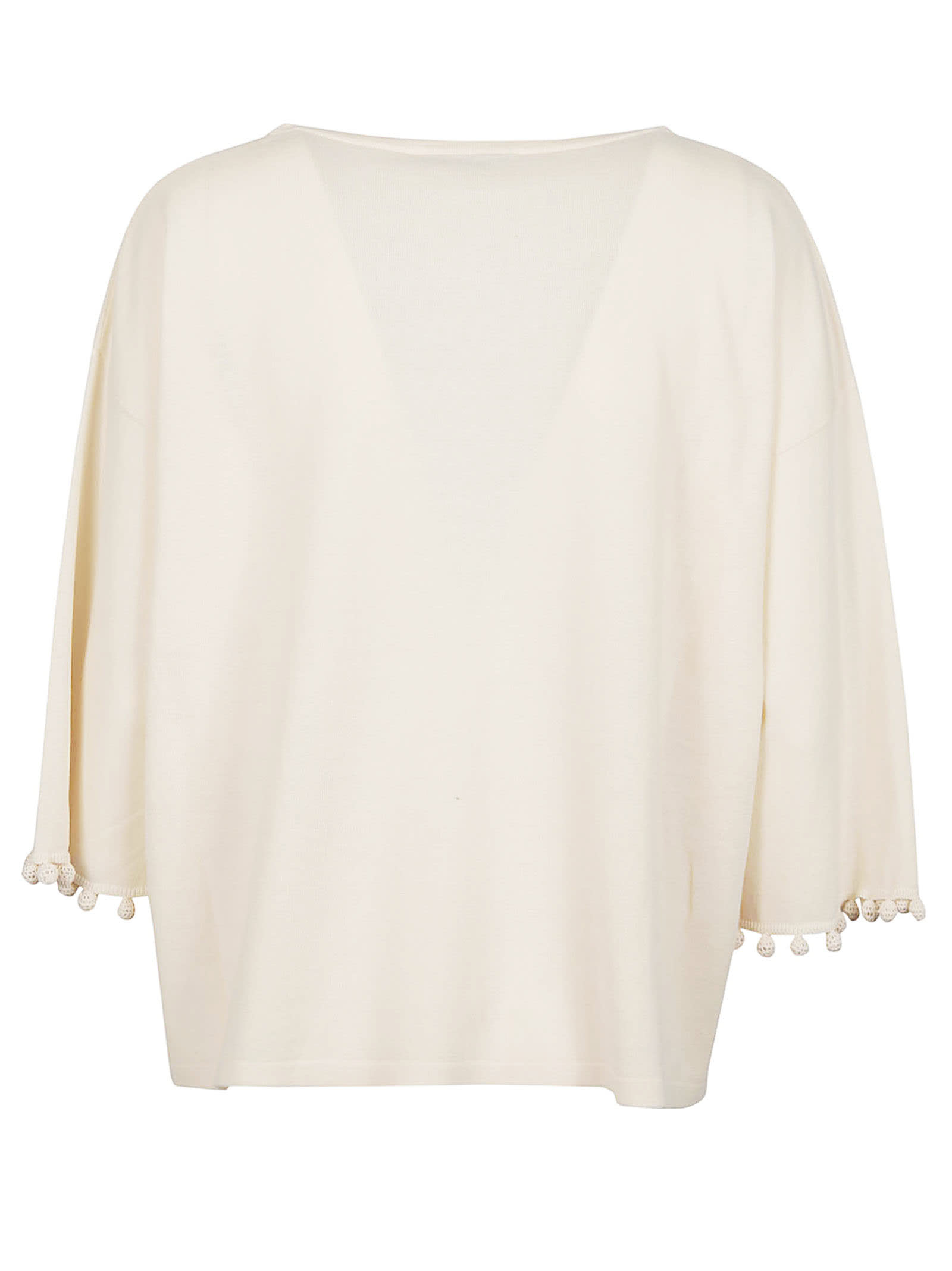 Shop Max Mara Neottia Blouse In Bianco Tela