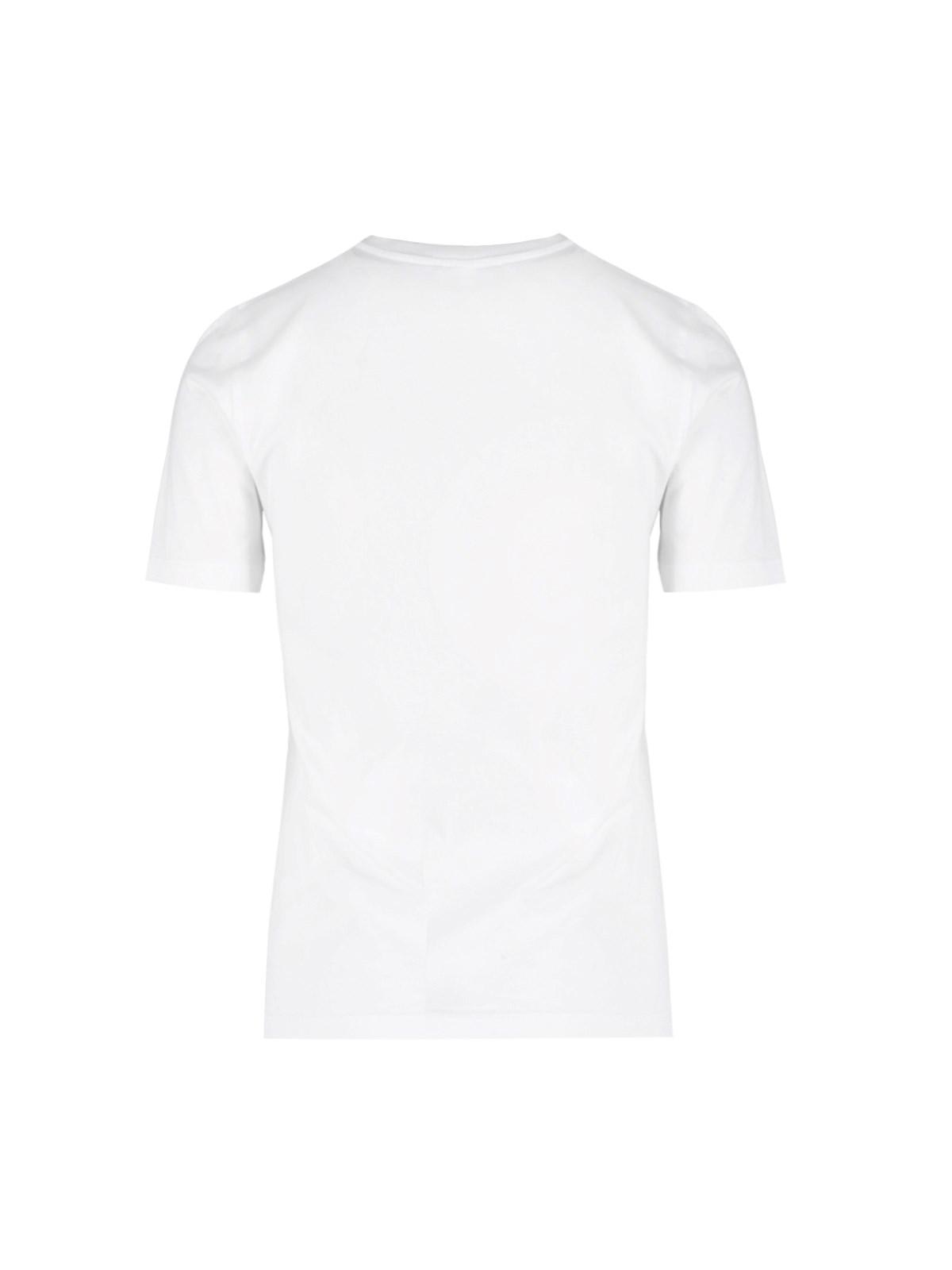 Shop Mm6 Maison Margiela Logo T-shirt In White/black