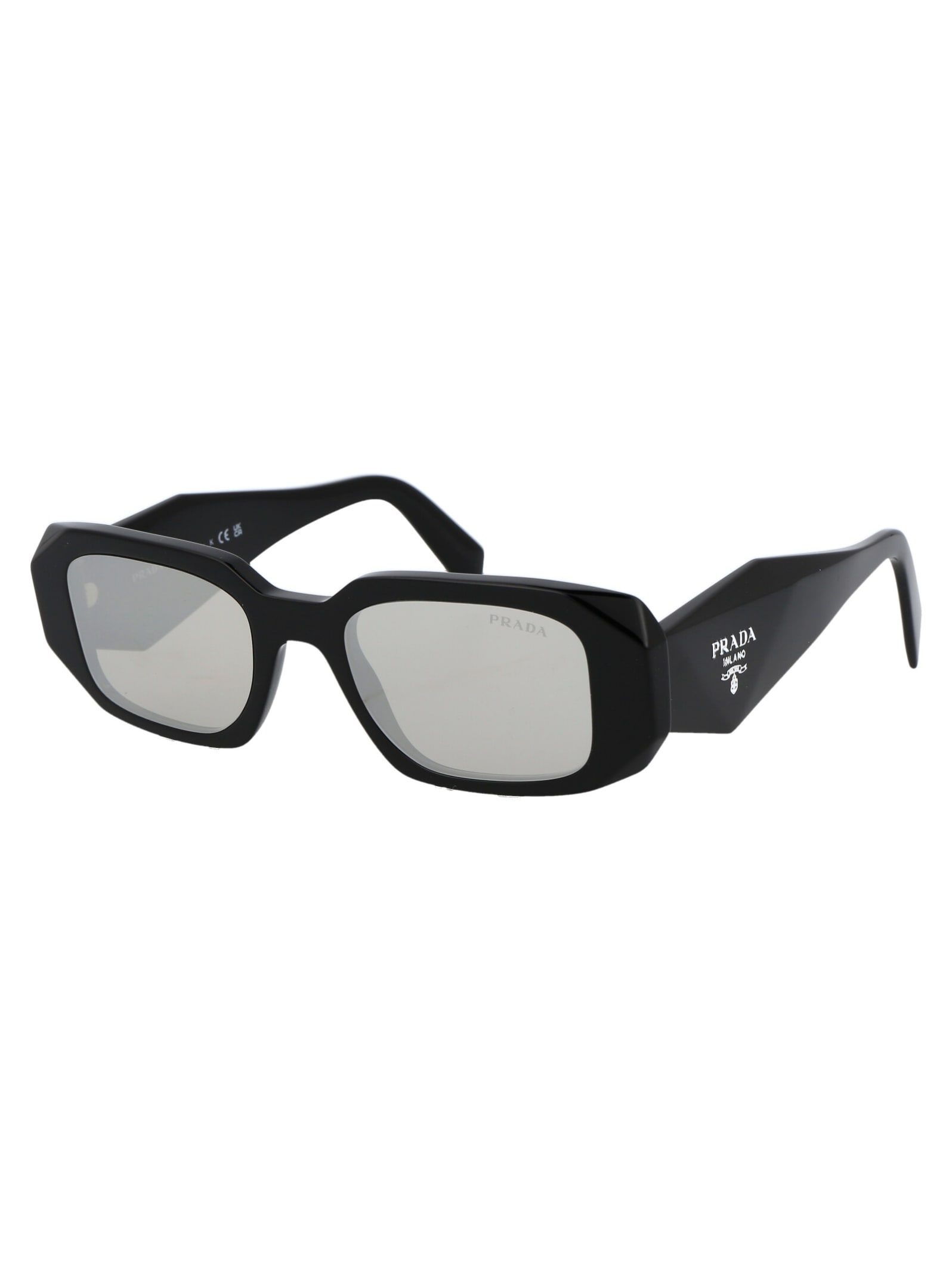 Shop Prada 0pr 17ws Sunglasses In 1ab2b0 Black