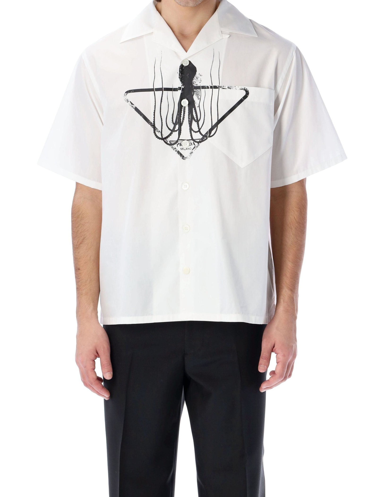 Prada Short-sleeved Printed Shirt