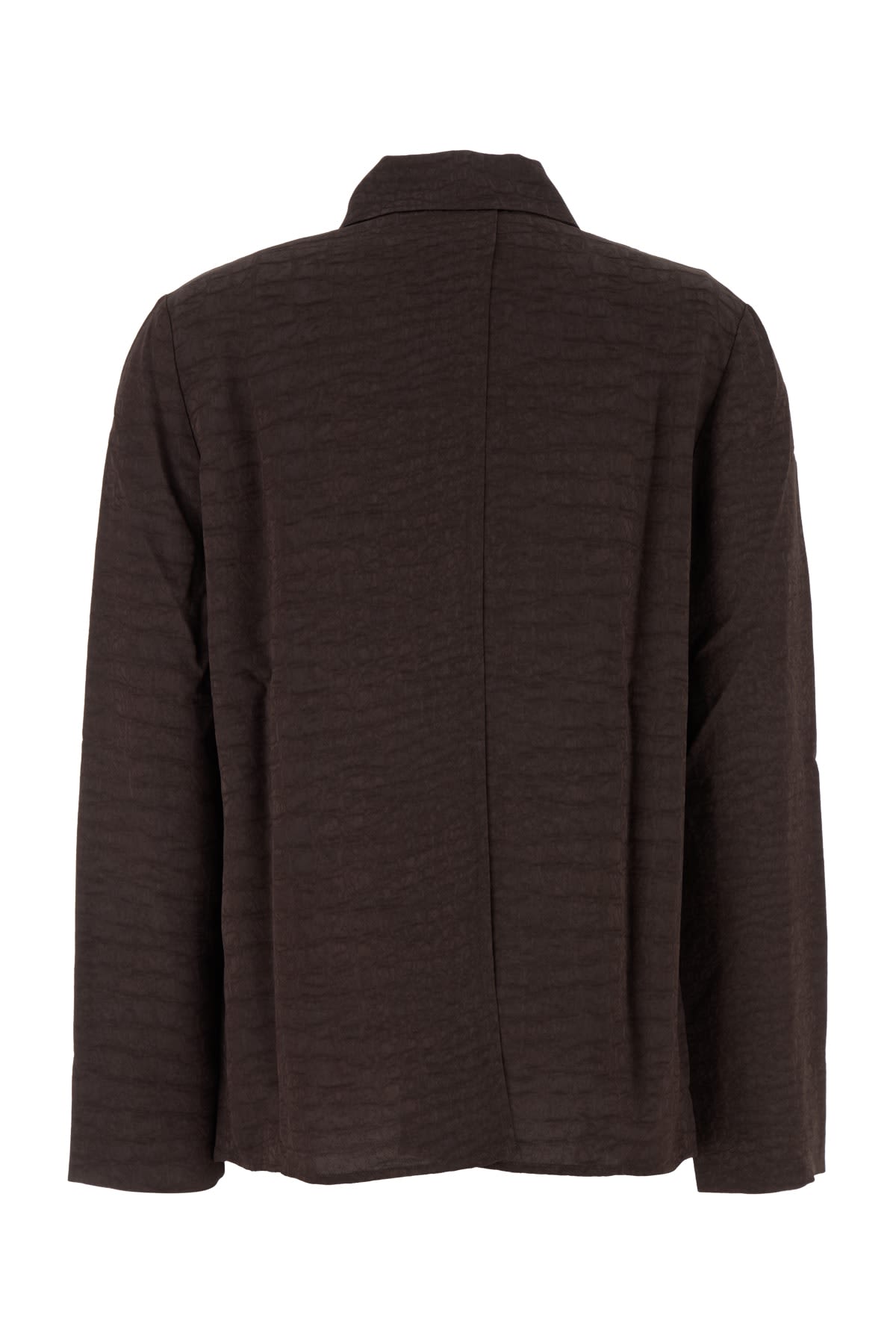 Jacquemus The Textured Night Shirt In Brown