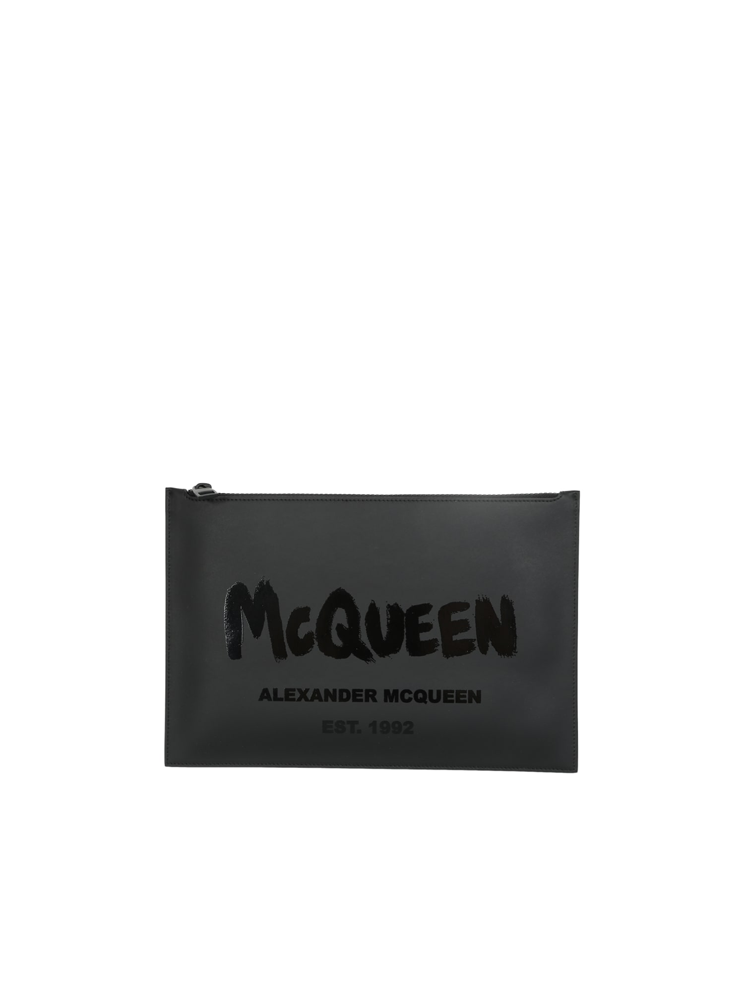 Alexander McQueen Skull-print Zipped Clutch Bag