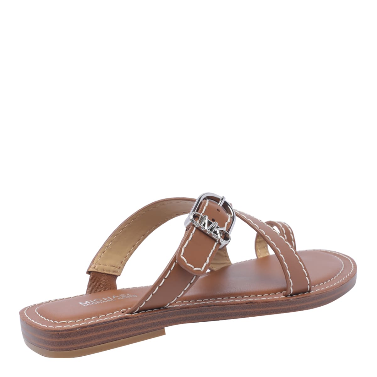 Michael Michael Kors Ashton Leather Sandals In Brown