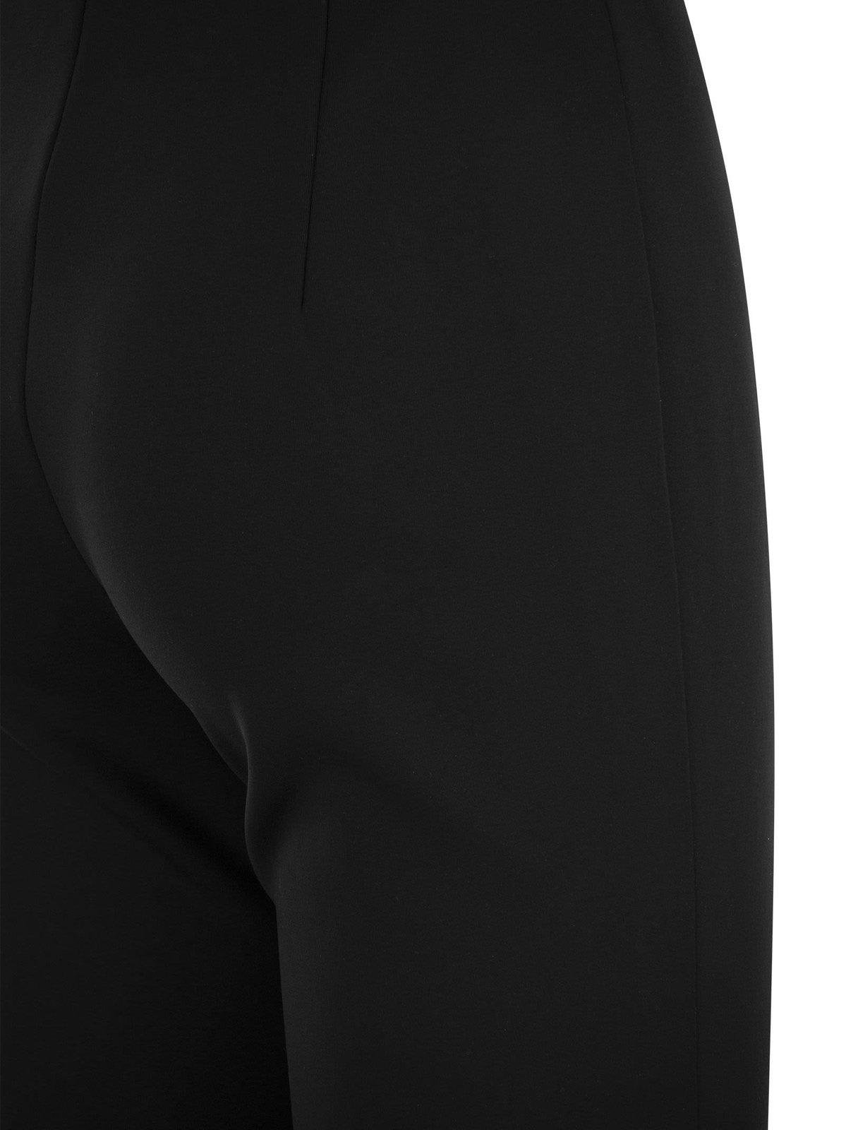 S Max Mara Conico High Waist Straight Leg Trousers In Nero
