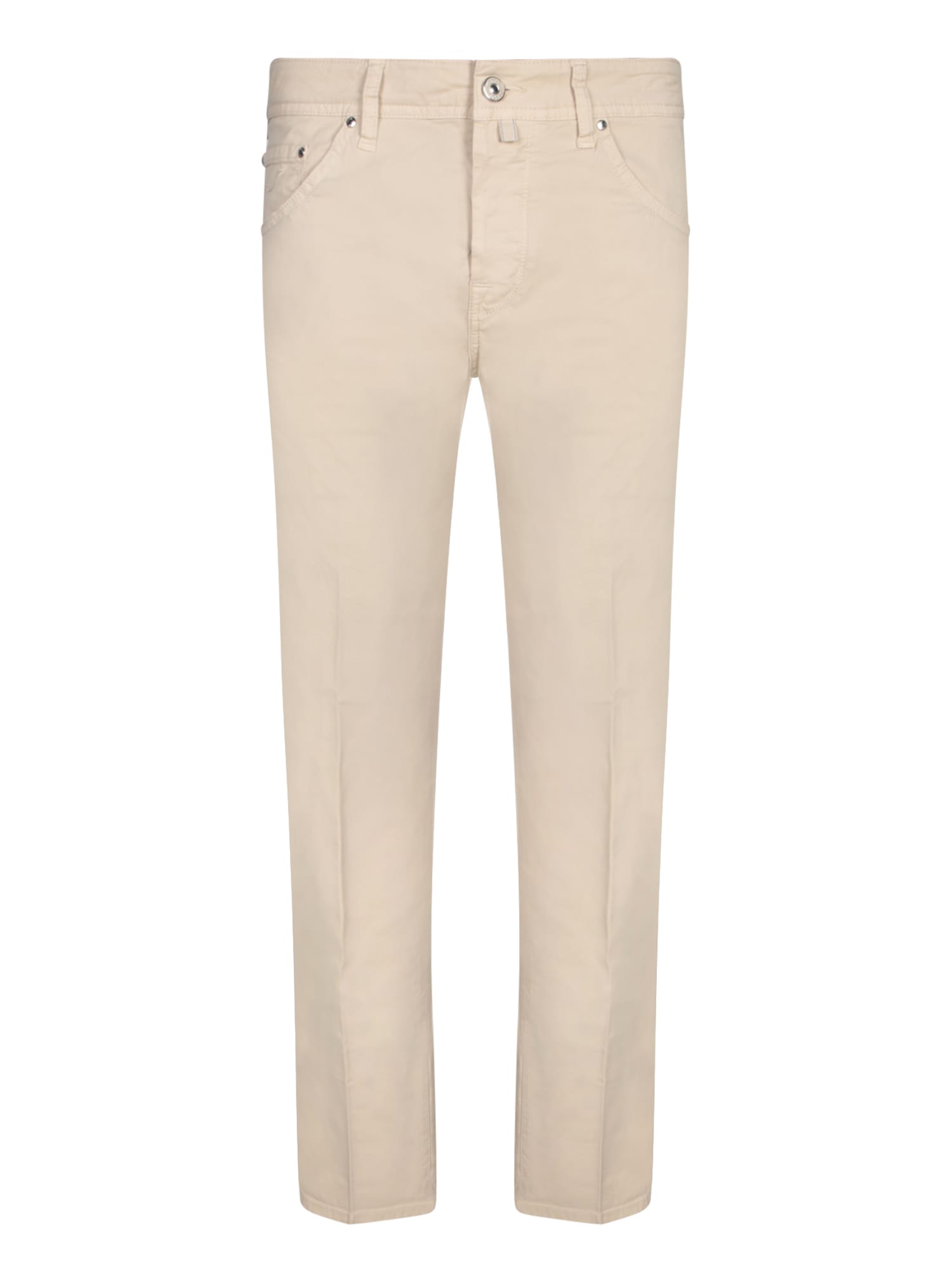 Jacob Cohen Bard Mid-rise Slim-fit Trousers In Beige
