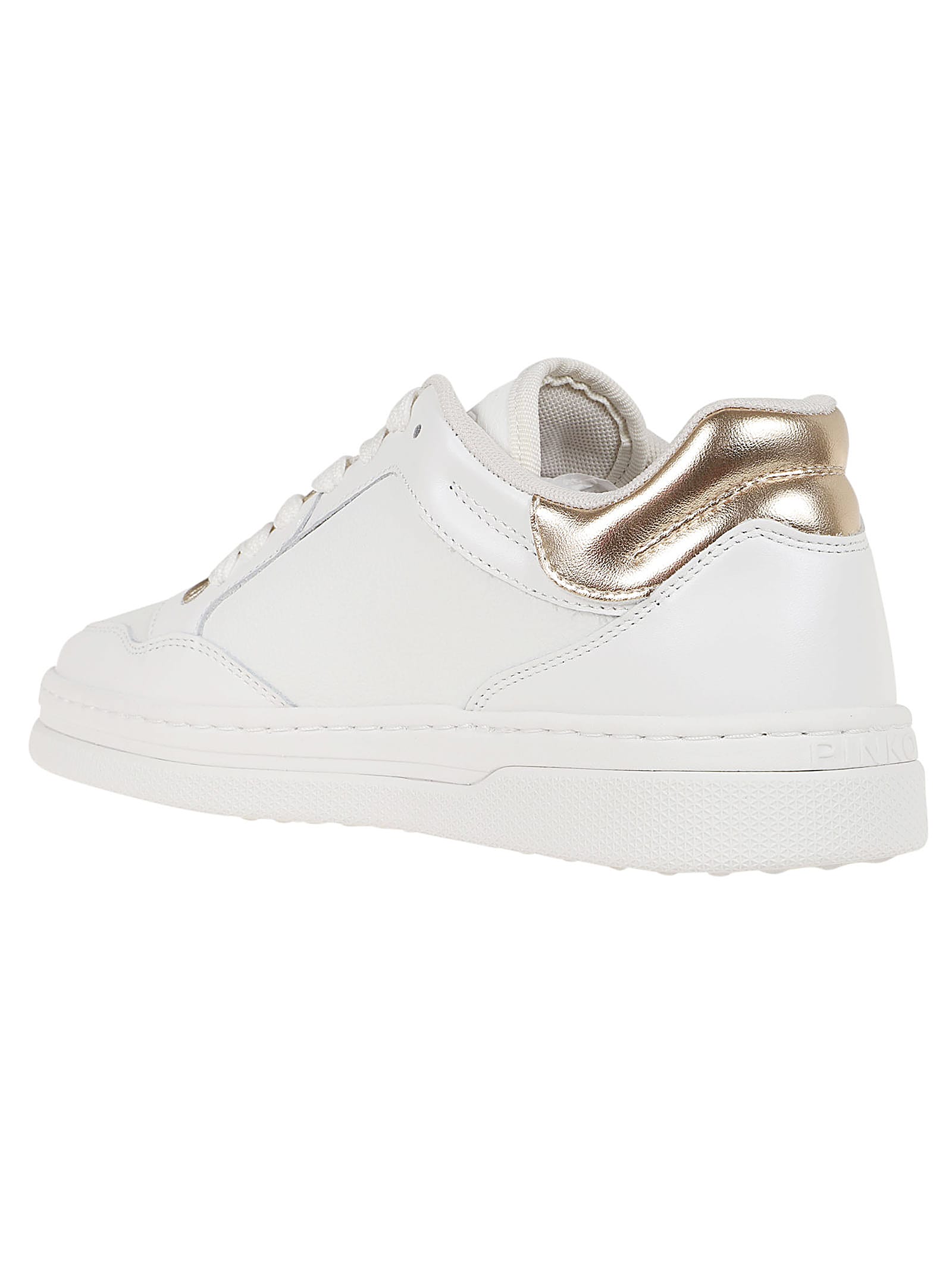 Shop Pinko Sneaker Calf Leather In White