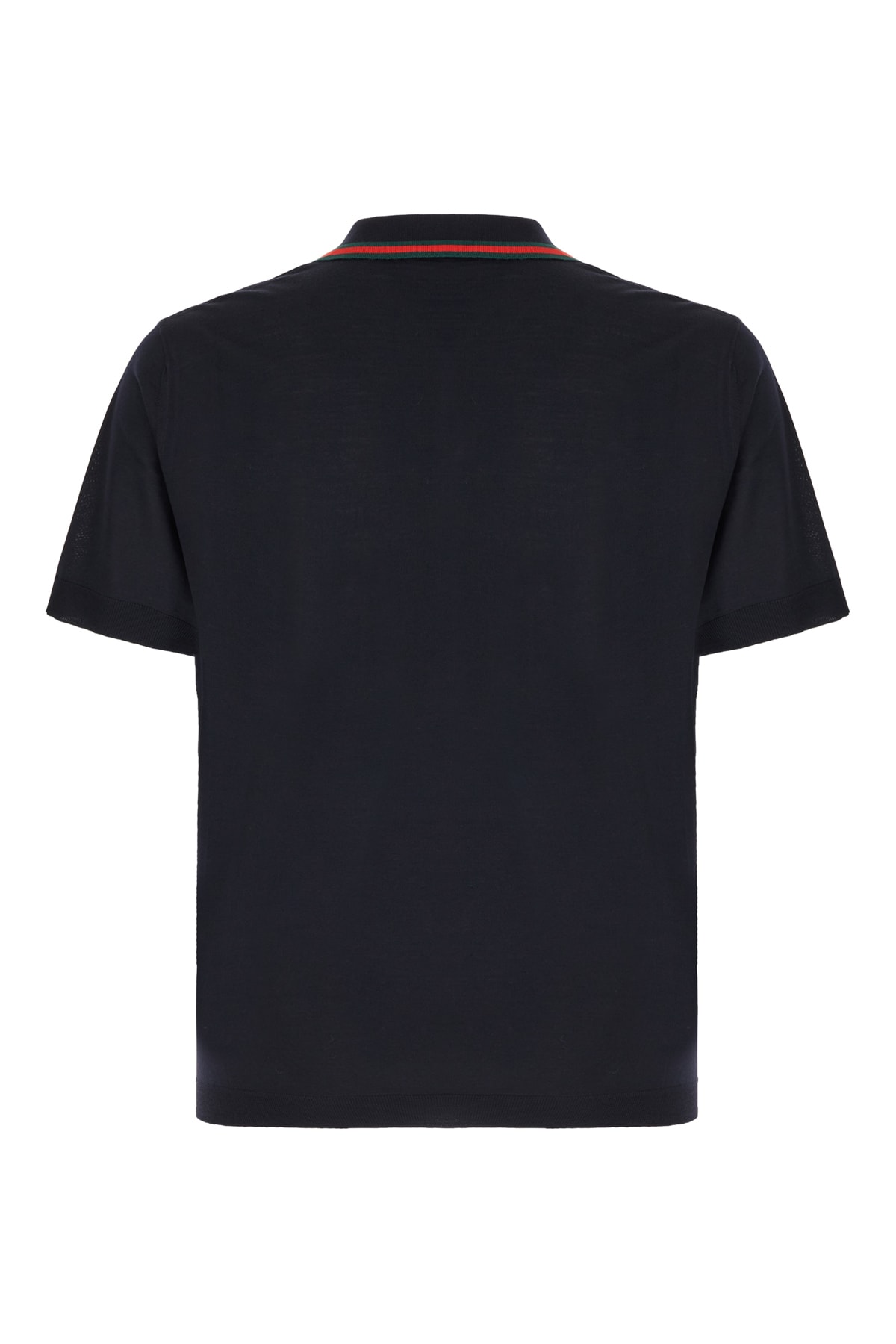 GUCCI MIDNIGHT BLUE WOOL POLO SHIRT