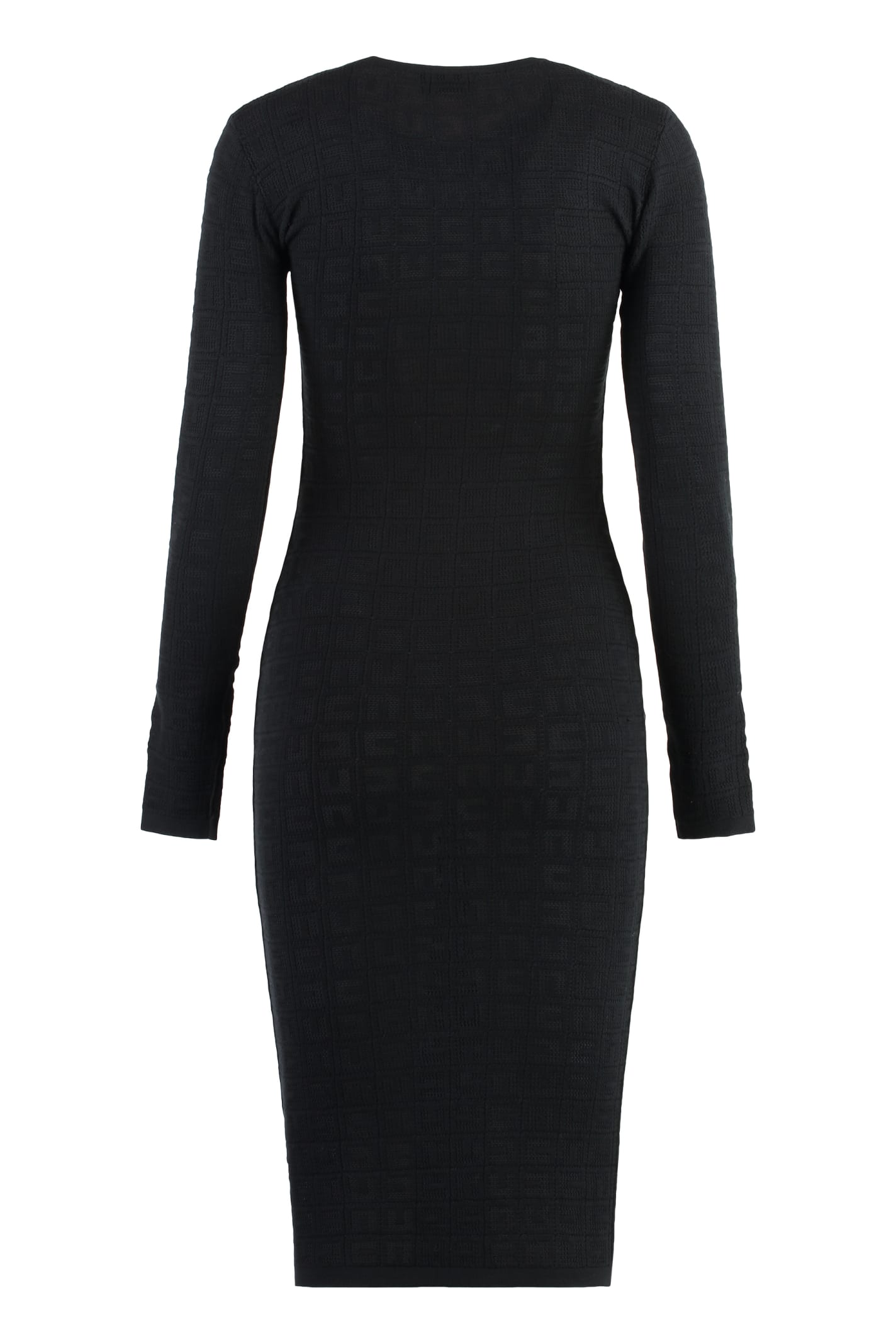 Shop Elisabetta Franchi Midi Viscose Dress In Black