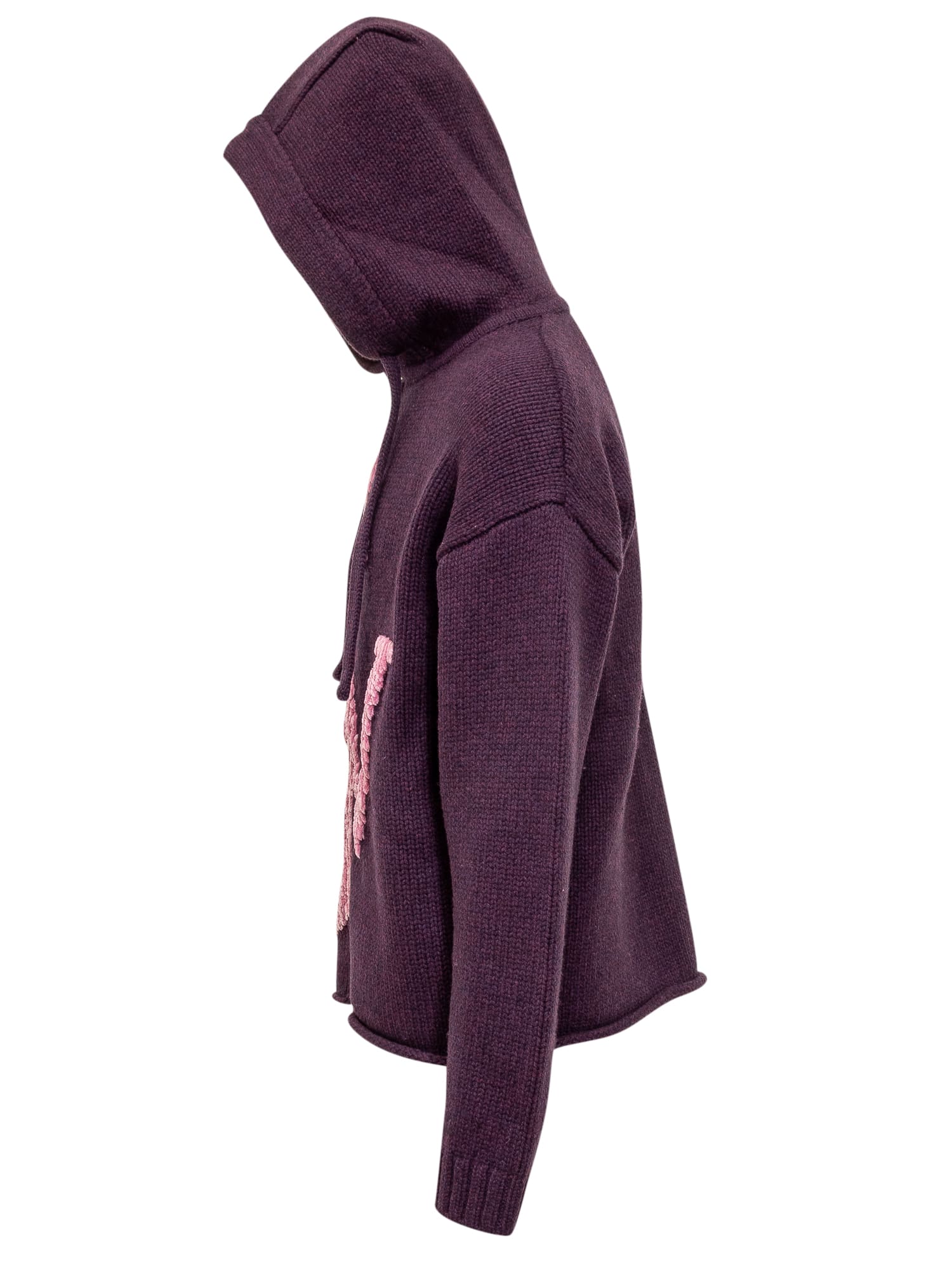 Shop Jw Anderson Hoodie With Logo In Plum