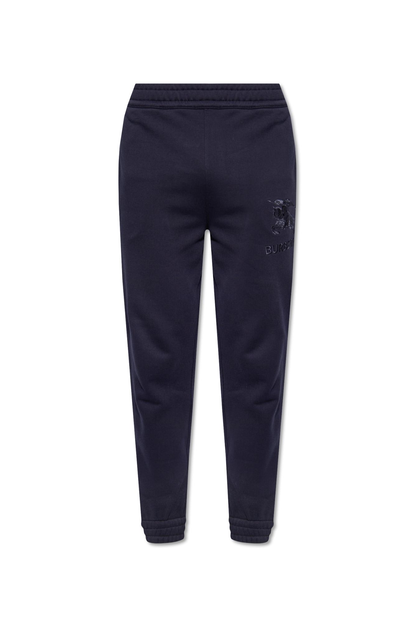 Burberry Tywall Sweatpants With Logo In Smoked Navy