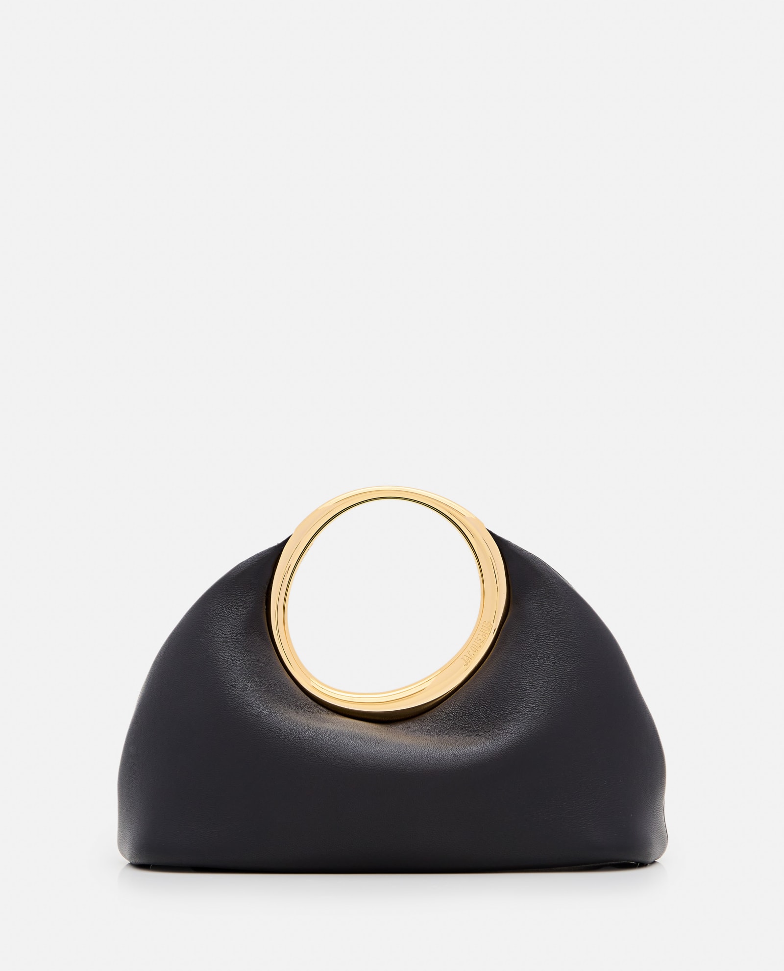 Jacquemus Small Calino Leather Top Handle Bag In Black