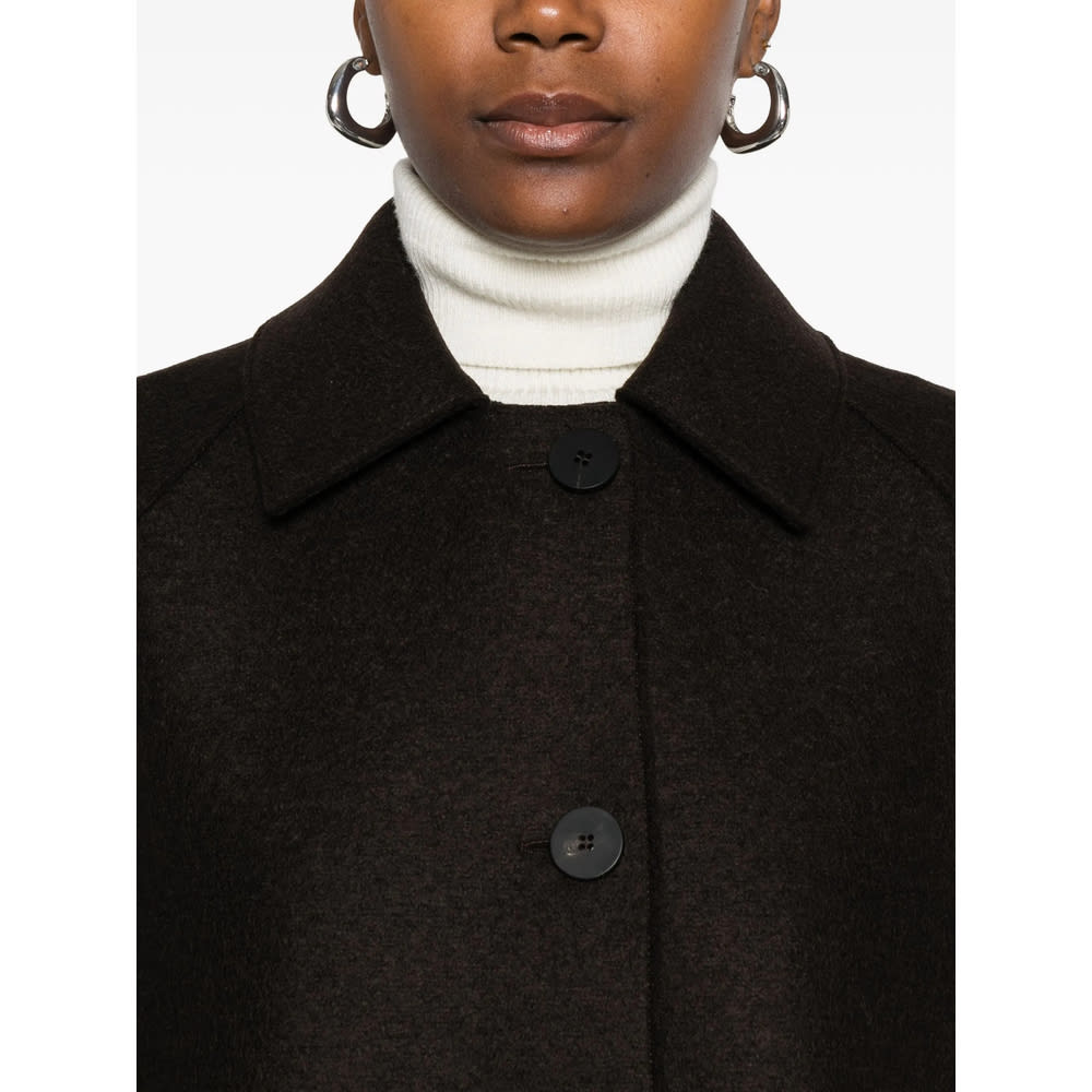 Harris Wharf London Wool Coat With Raglan Sleeves And Pockets In Multi