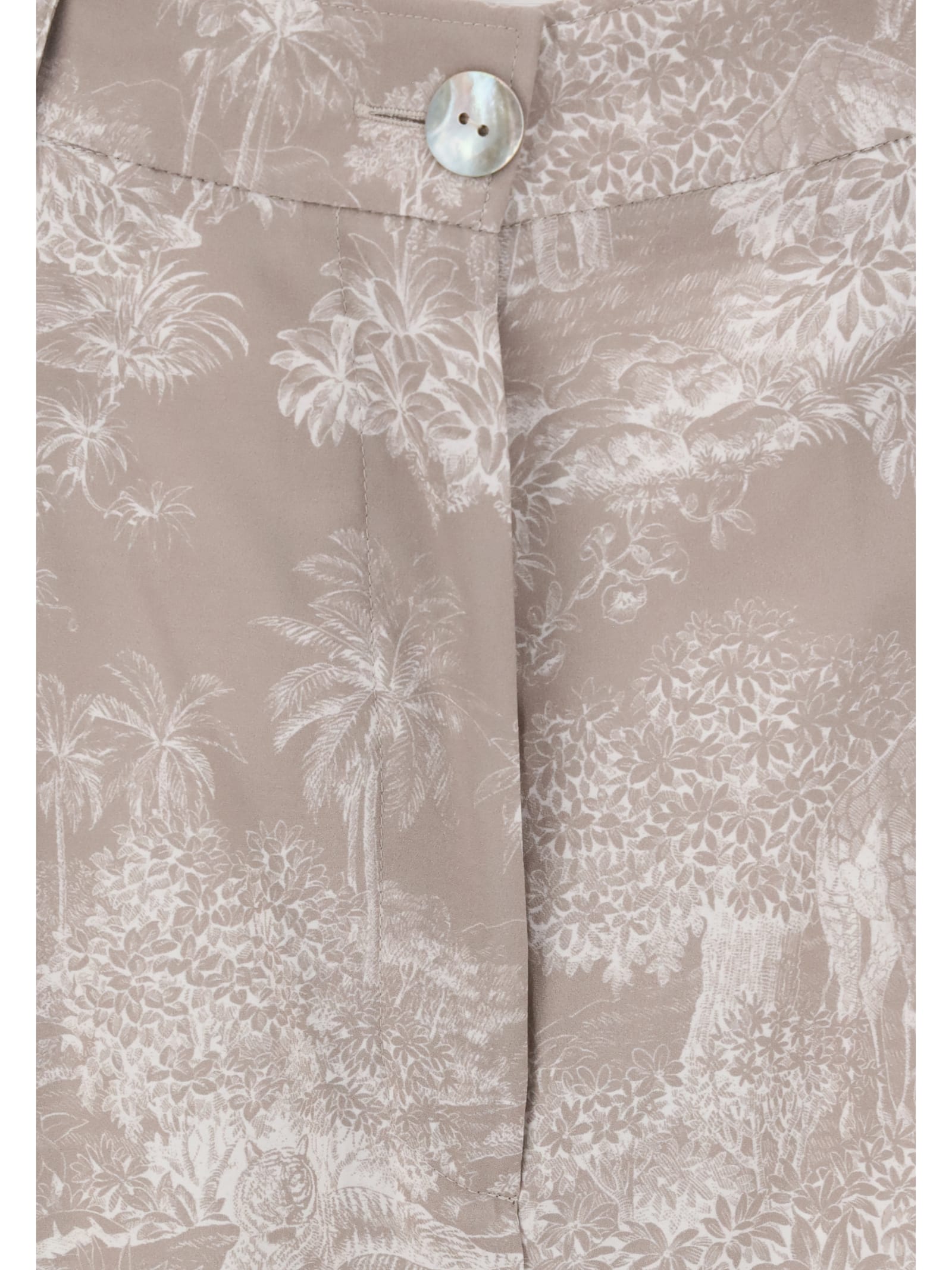 Toile De Jouy Pattern Pants