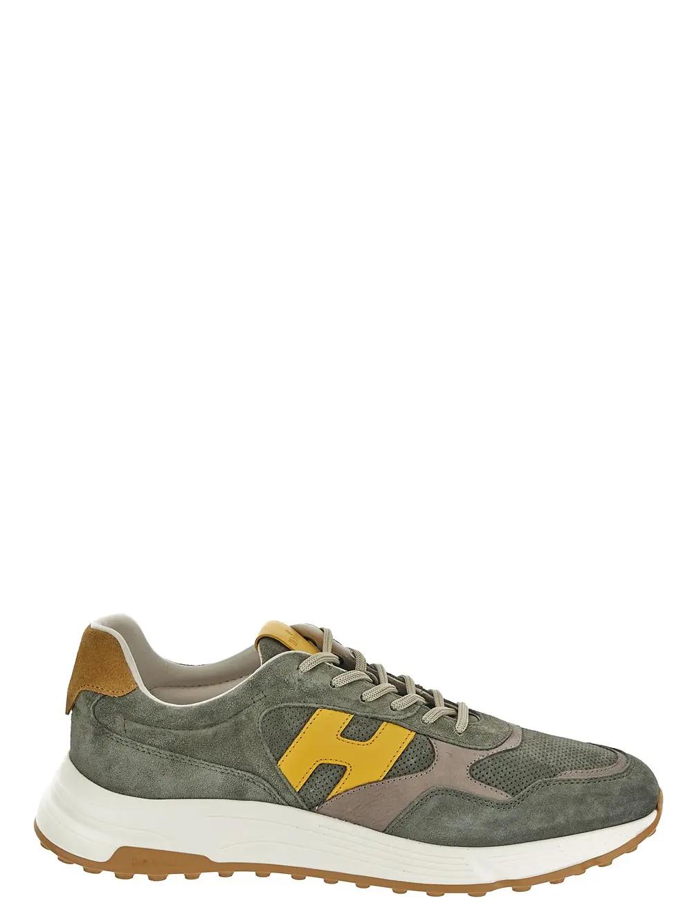 Shop Hogan Hyperlight Lace Up Sneakers In Green