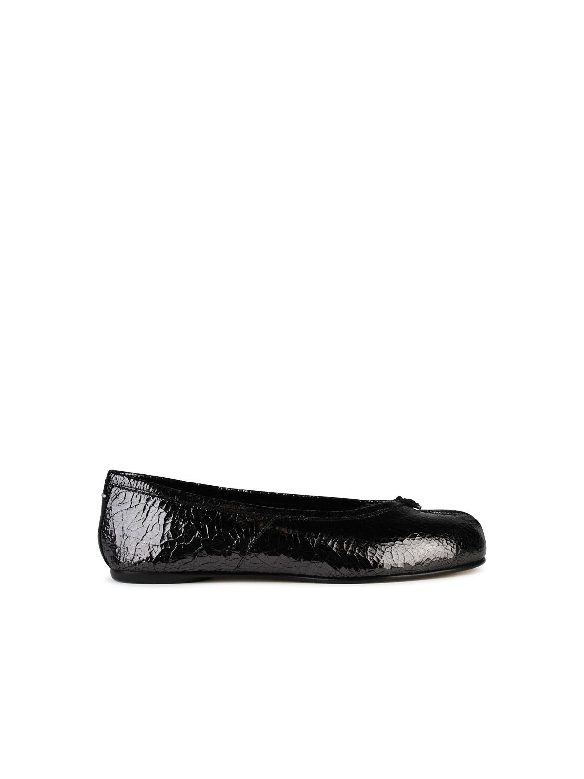 Maison Margiela Ballet Black Shiny Leather Ballet Flats