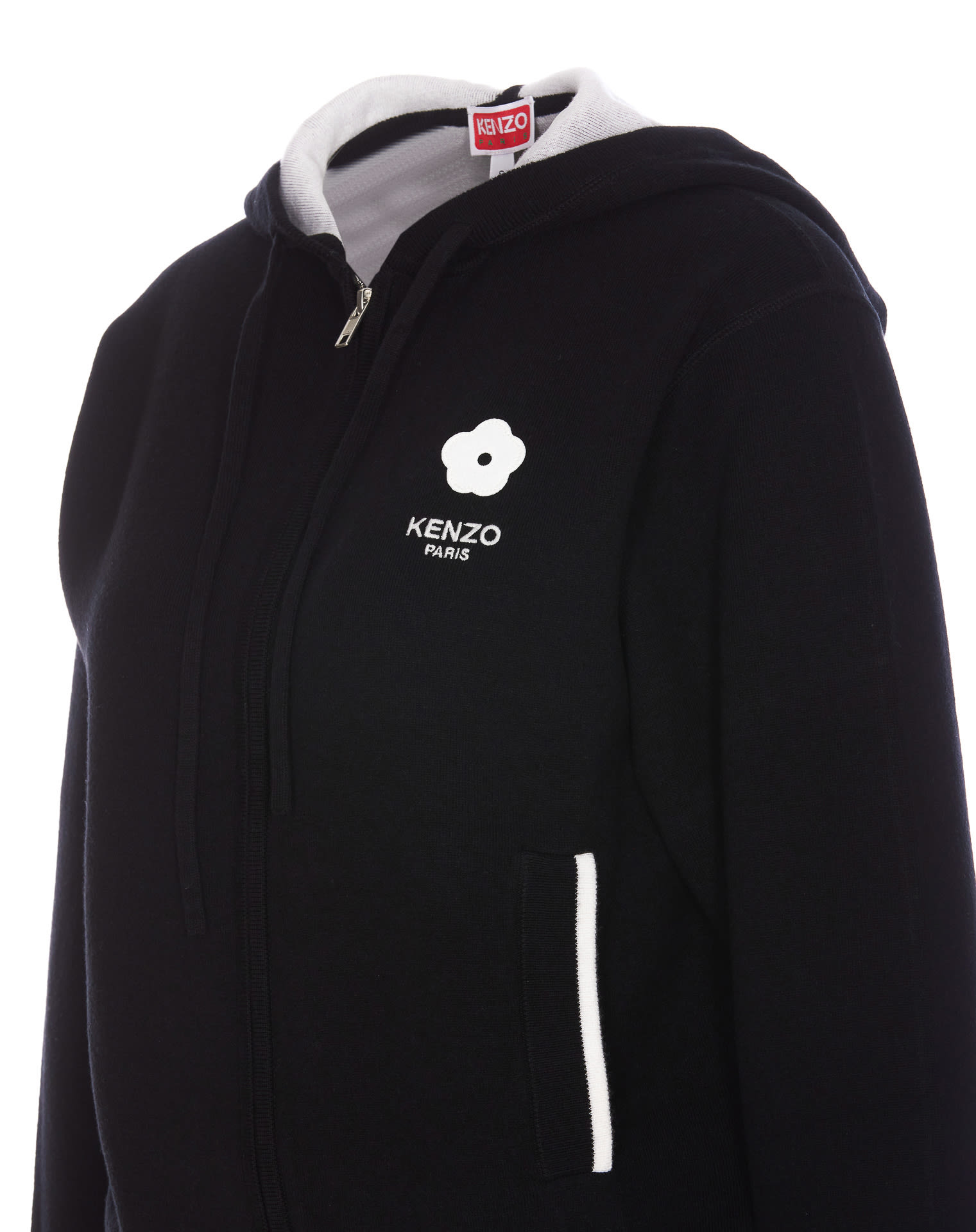 Shop Kenzo Boke 2.0 Full Zip Hoodie In Black