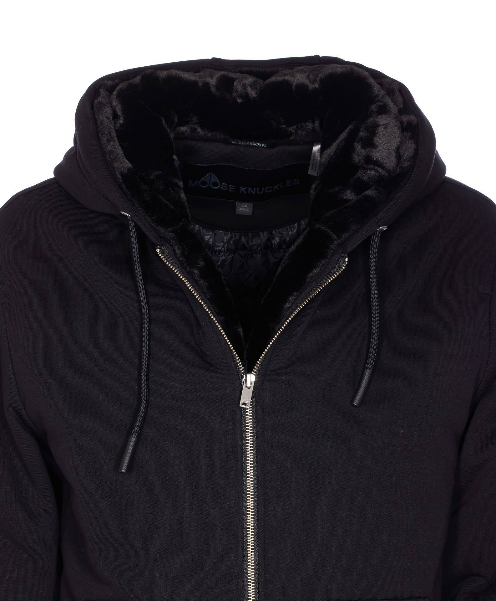 Moose Knuckles Classic Bunny Sweatshirt In Black