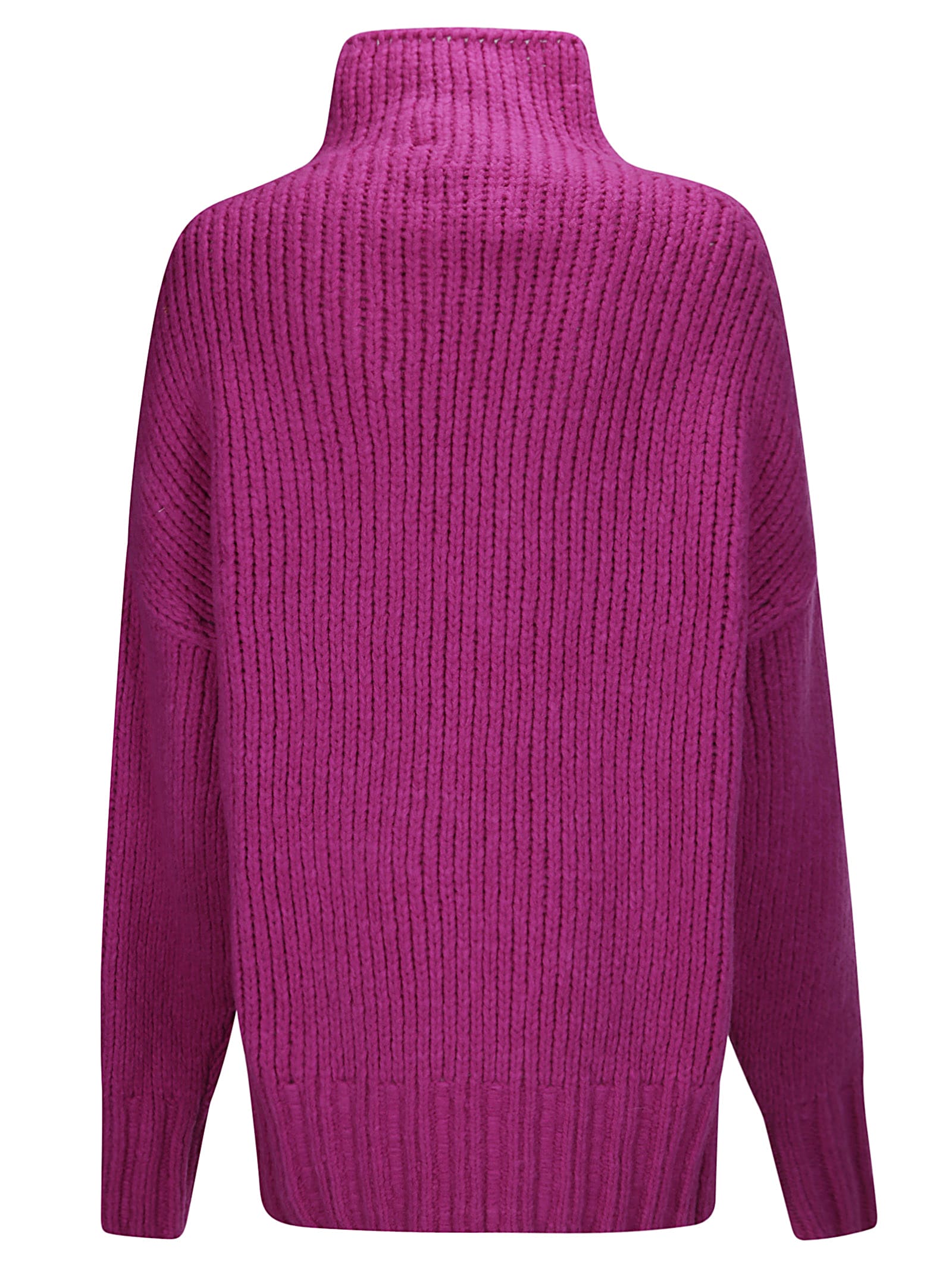 Shop Lanvin Pull Col Roulé In Fuchsia