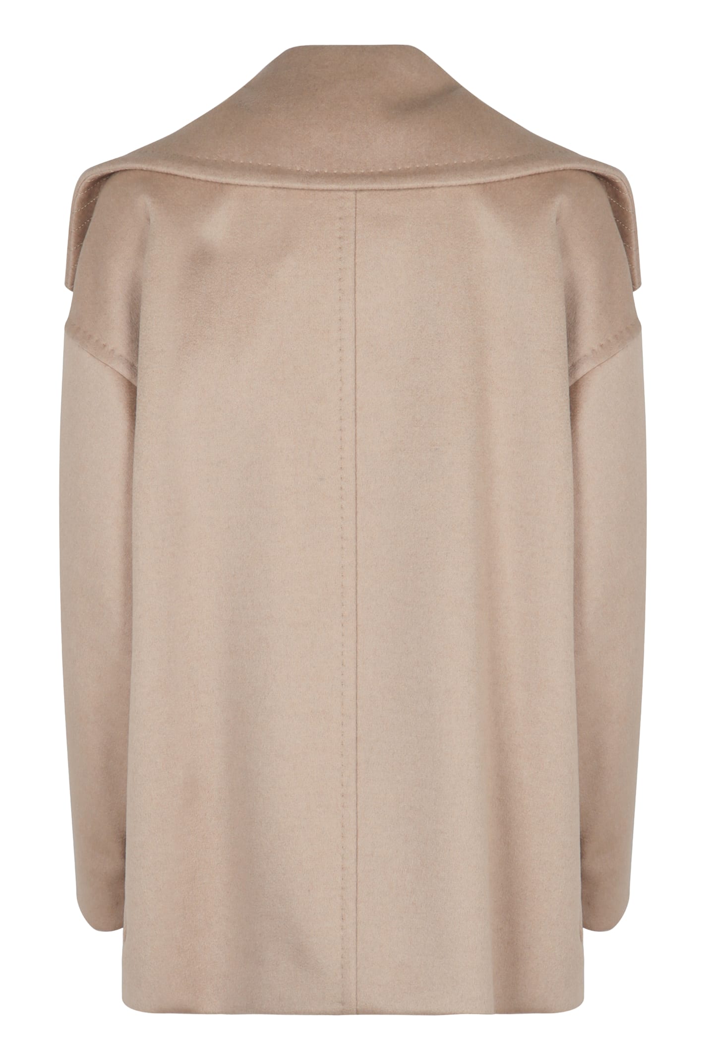 Max Mara Double-breasted Coat In Cashmere In Neutral