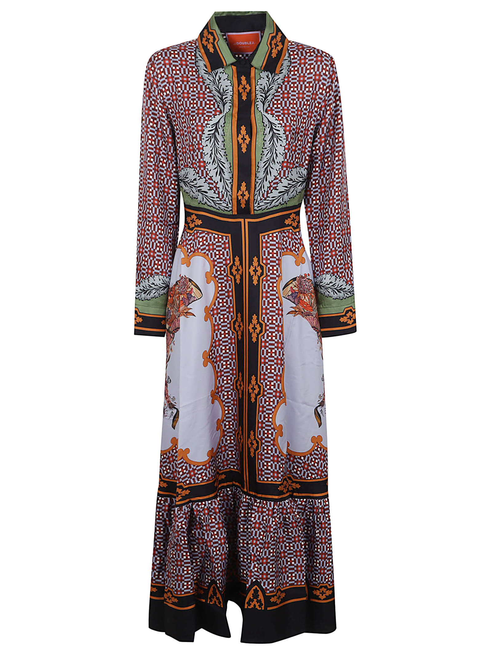 La Doublej Long Sleeves San Pietro Dress Placee In Multi