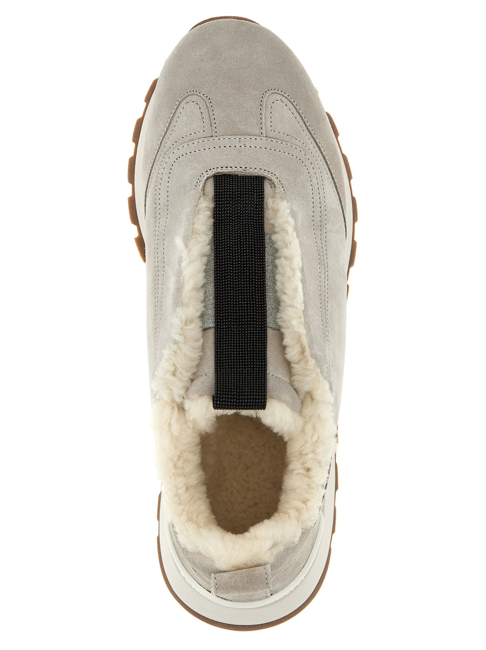 Shop Brunello Cucinelli Monile Sneakers In White