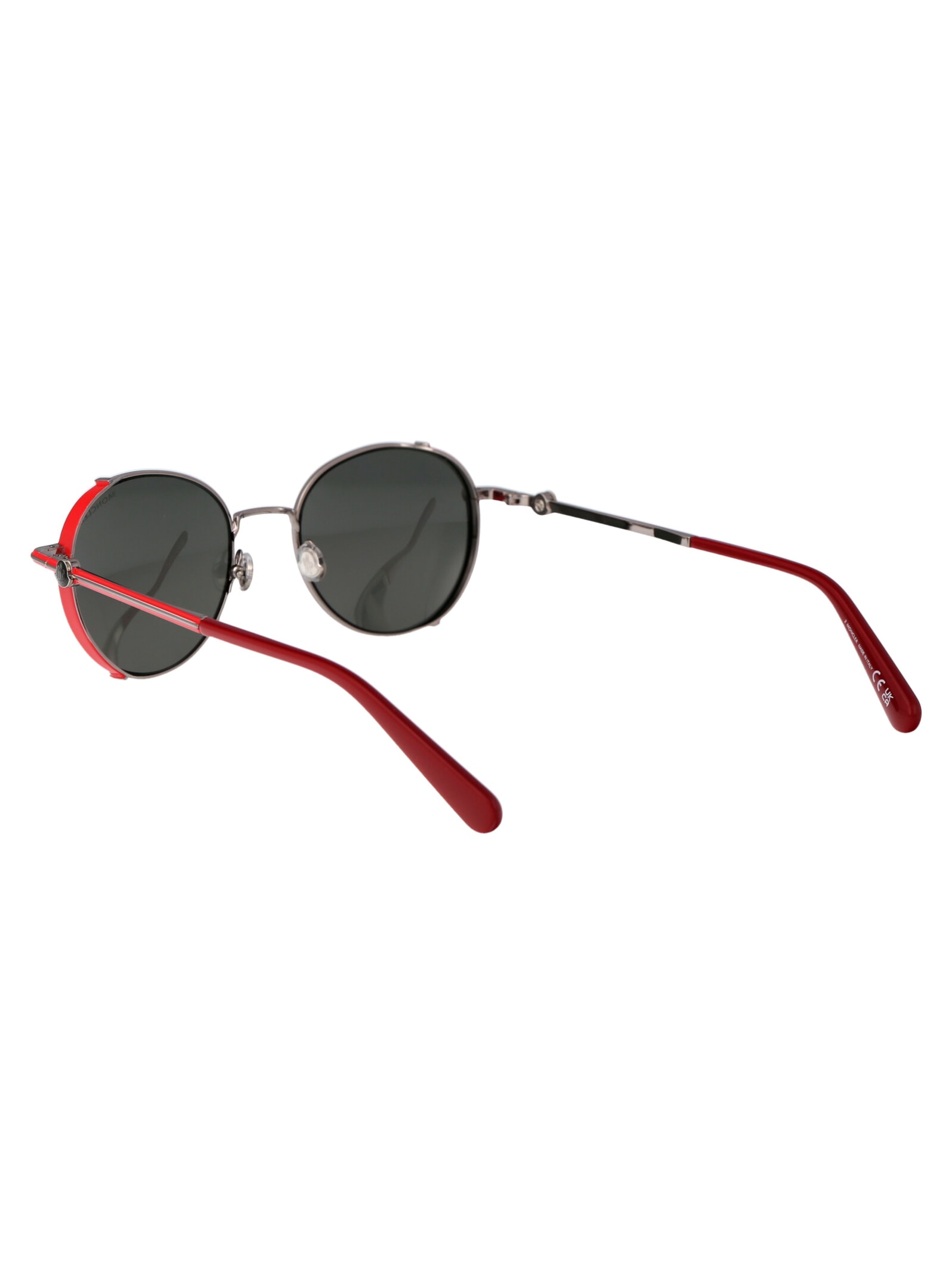Shop Moncler Ml0286 Sunglasses In 14 Rutenio Chiaro Lucido