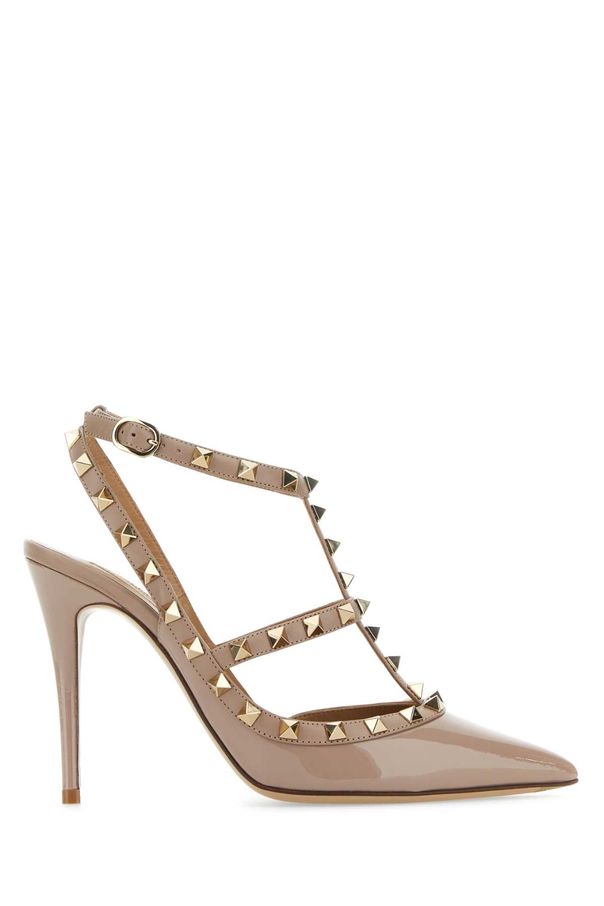 Light Pink Leather Rockstud Pumps