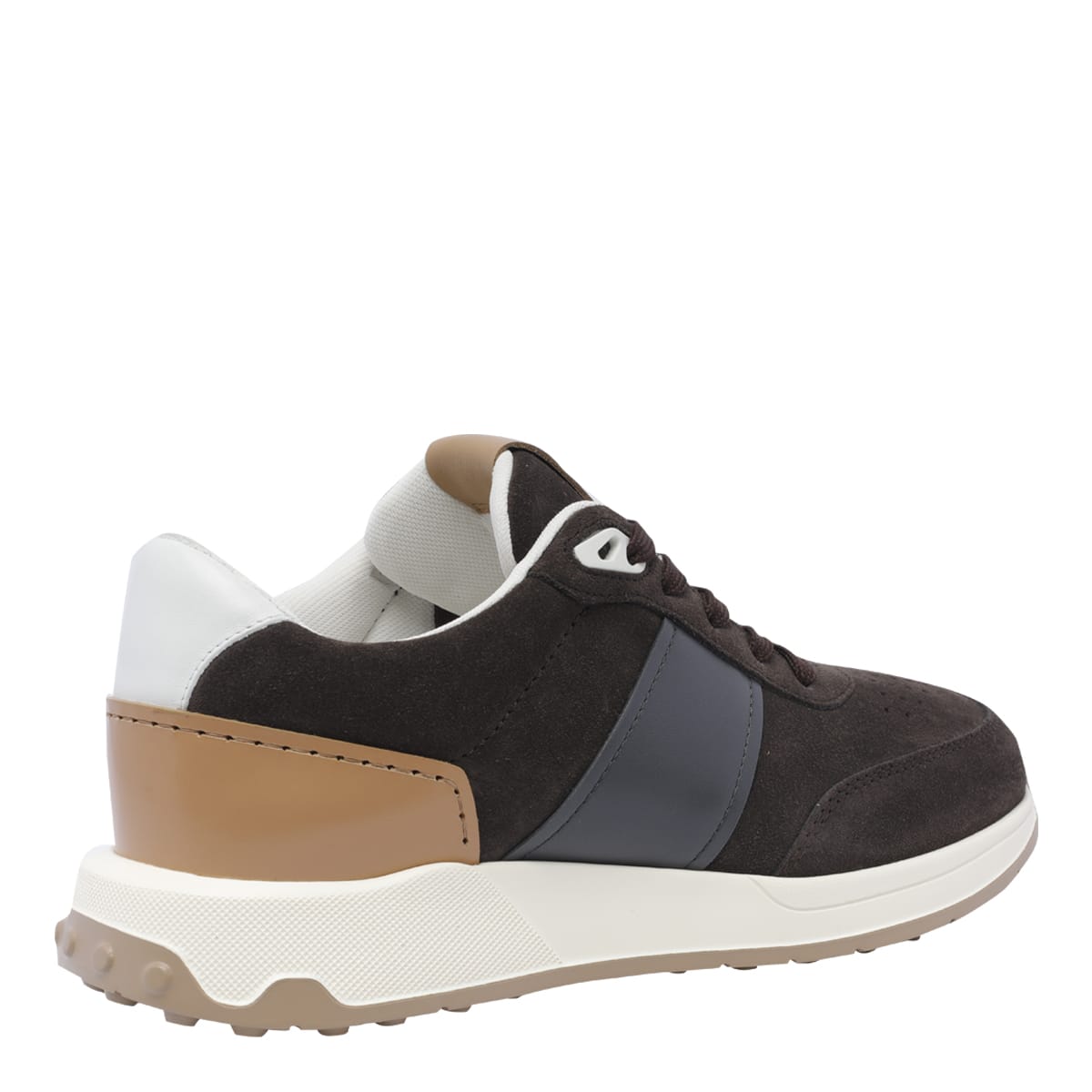 Shop Tod's Suede Sneakers In Grey