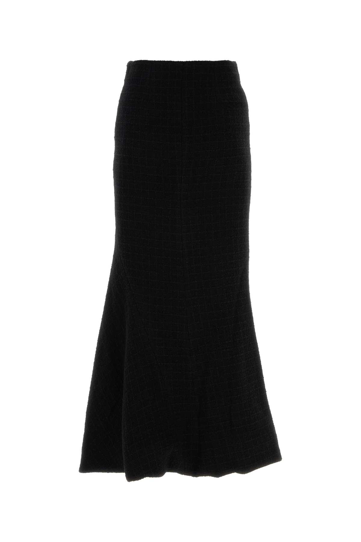 Shop Alessandra Rich Black Tweed Skirt
