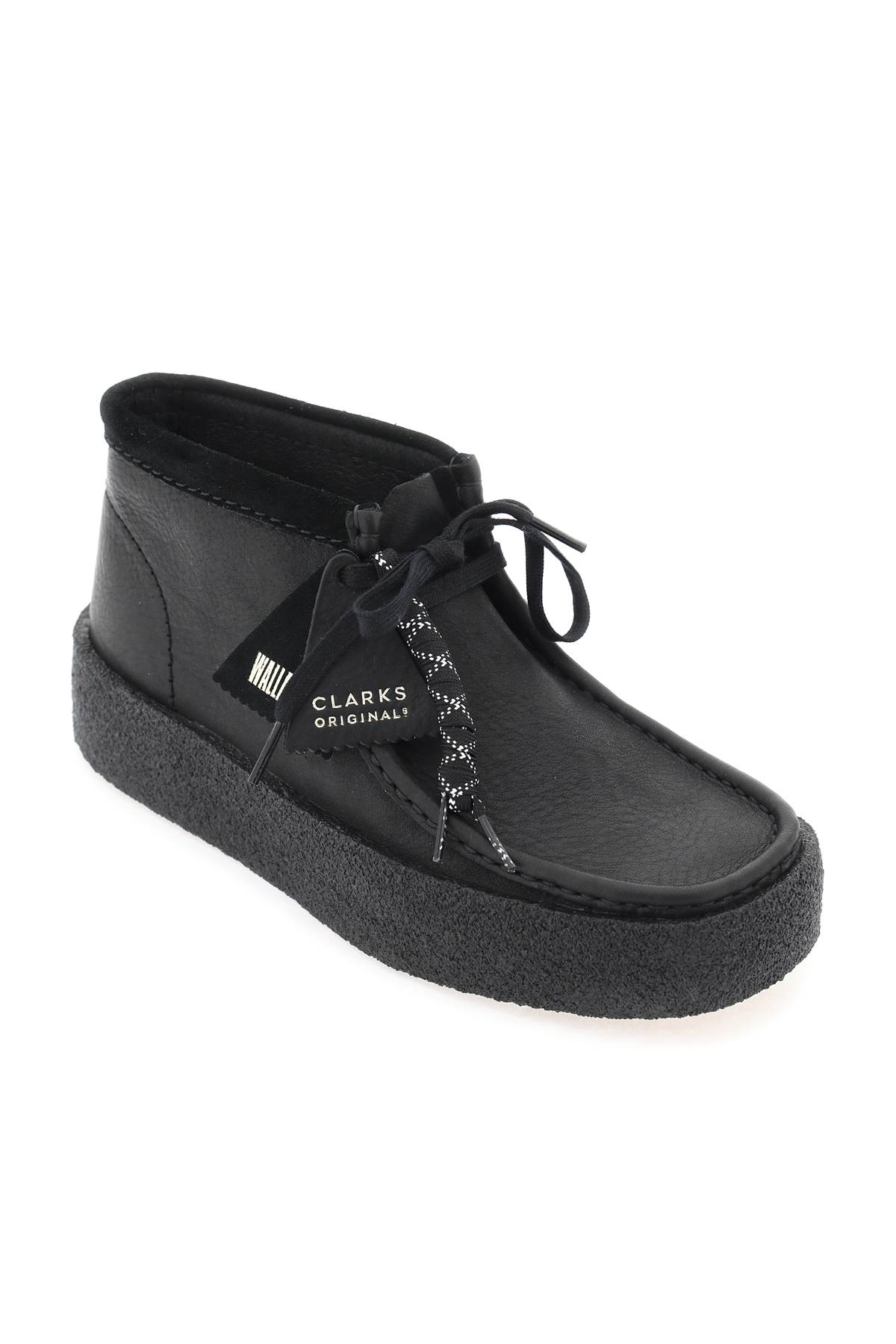 Shop Clarks Wallabee Cup Bt Lace-up Shoes In Black (black)