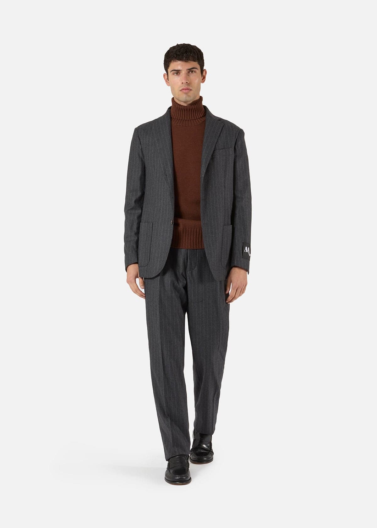 Doppiaa Aadroant Pinstripe Suit In Gray