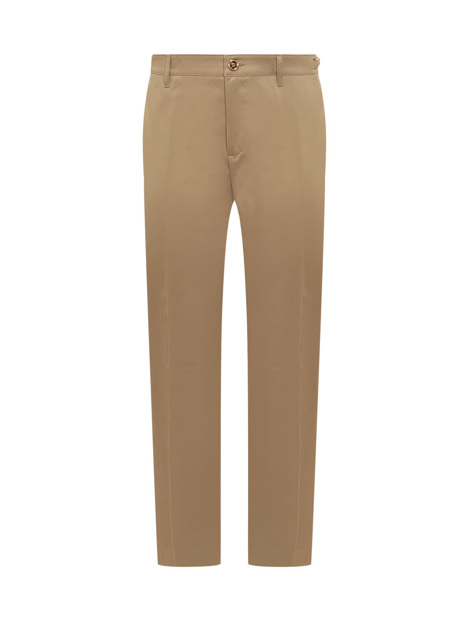 Shop Versace Medusa Trousers In Sand