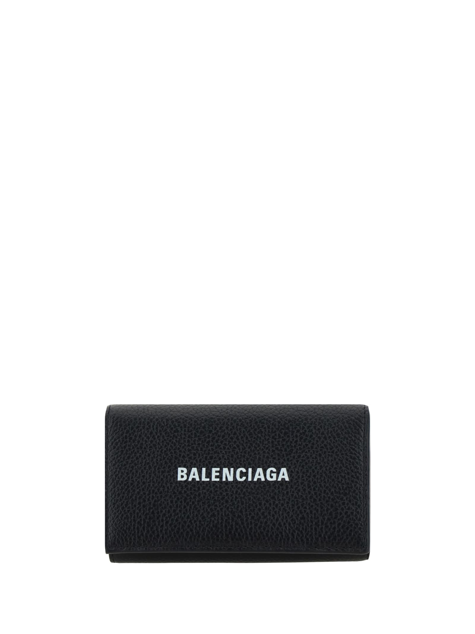 Balenciaga Key Ring In Black/white