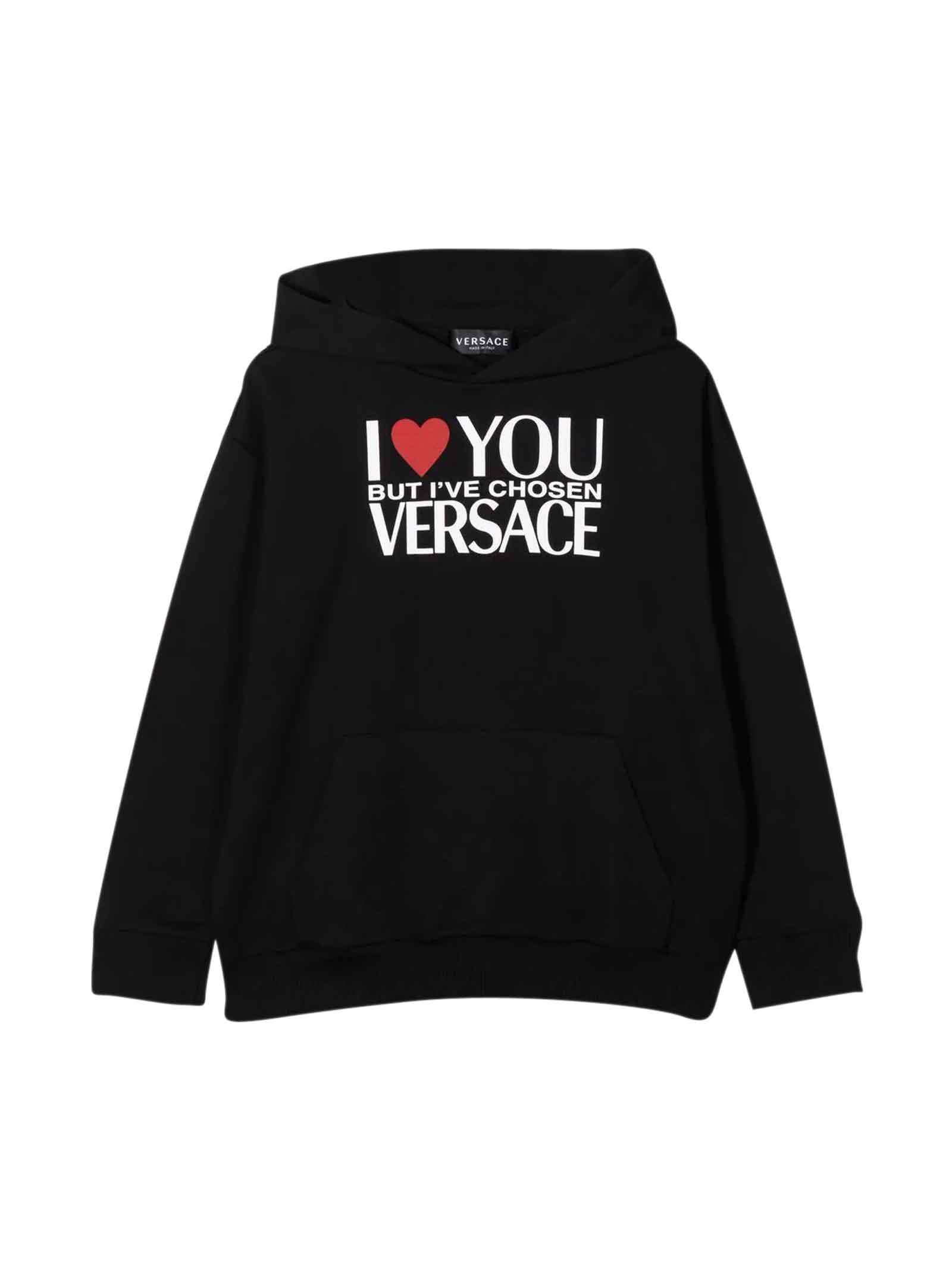Young Versace Black Sweatshirt Unisex Kids