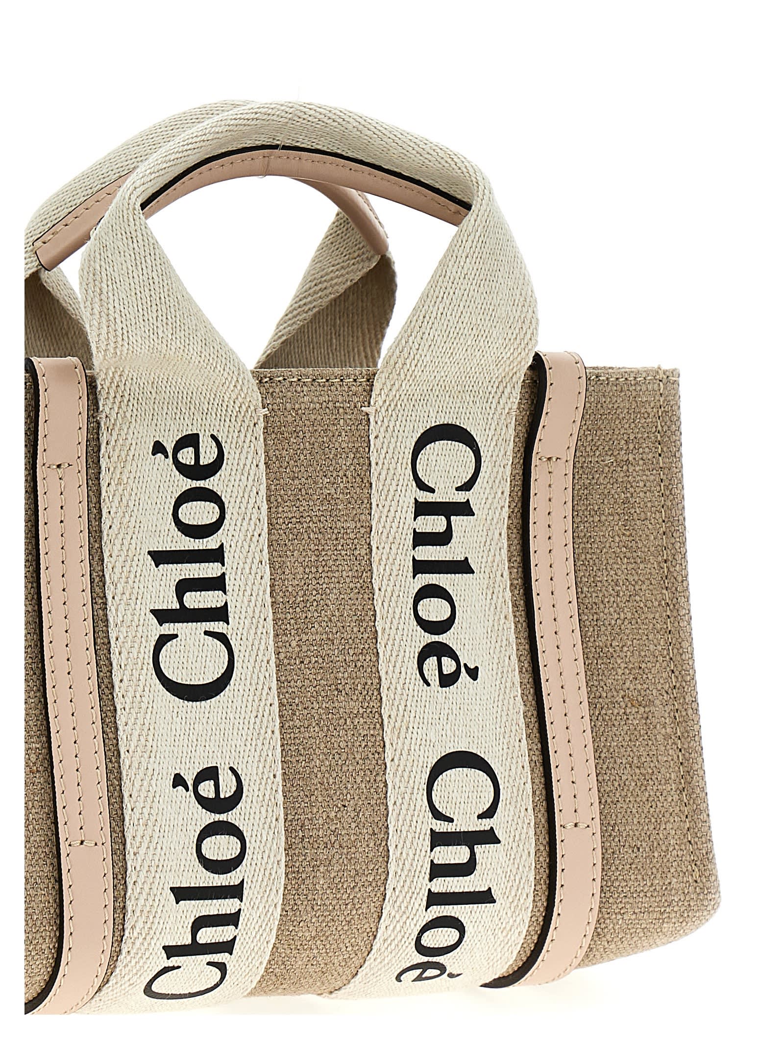 Chloé Woody Hand Bags Pink In Pink