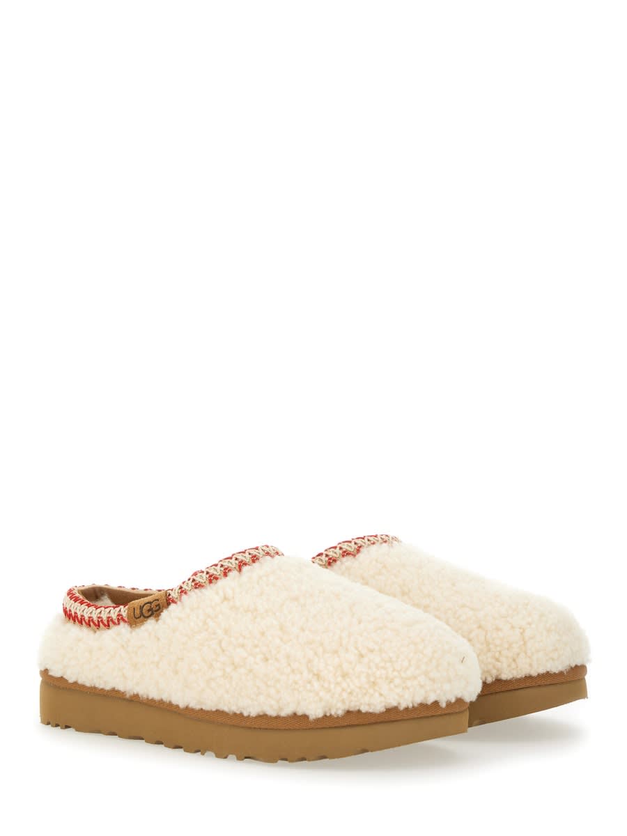 Ugg Tasman Maxi Curly 1158356-nat Slippers Womens Beige Sheepskin Slip On Gug183 In Multi