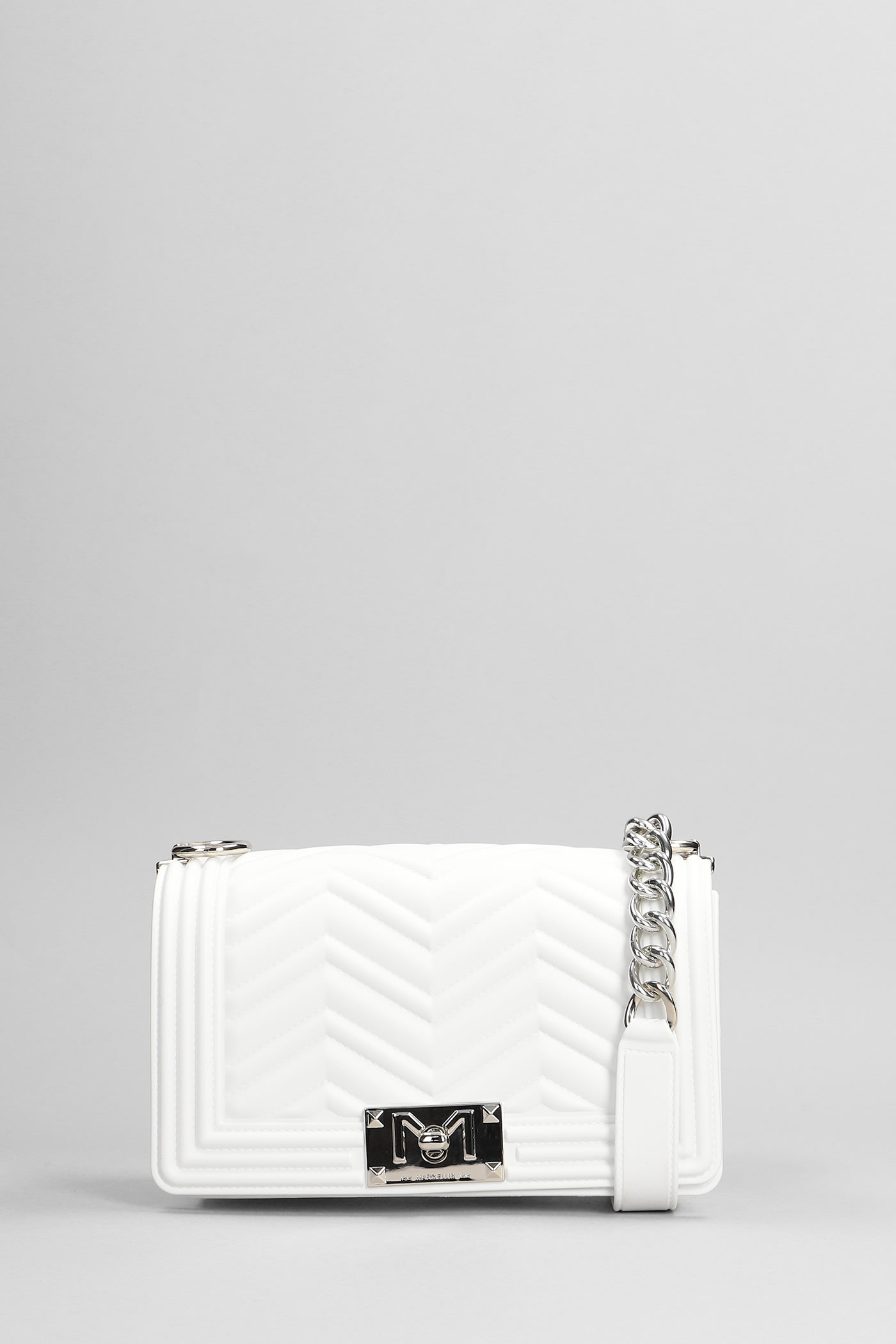 Marc Ellis Flat S Manhattan Shoulder Bag In White Pvc