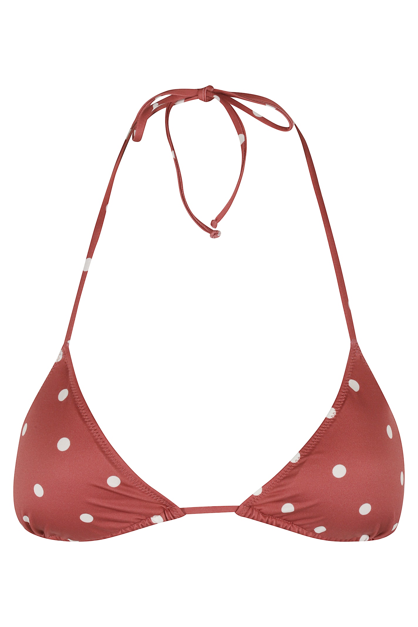 Mc2 Saint Barth Full Adjustable Triangle Bikini Top In Brown