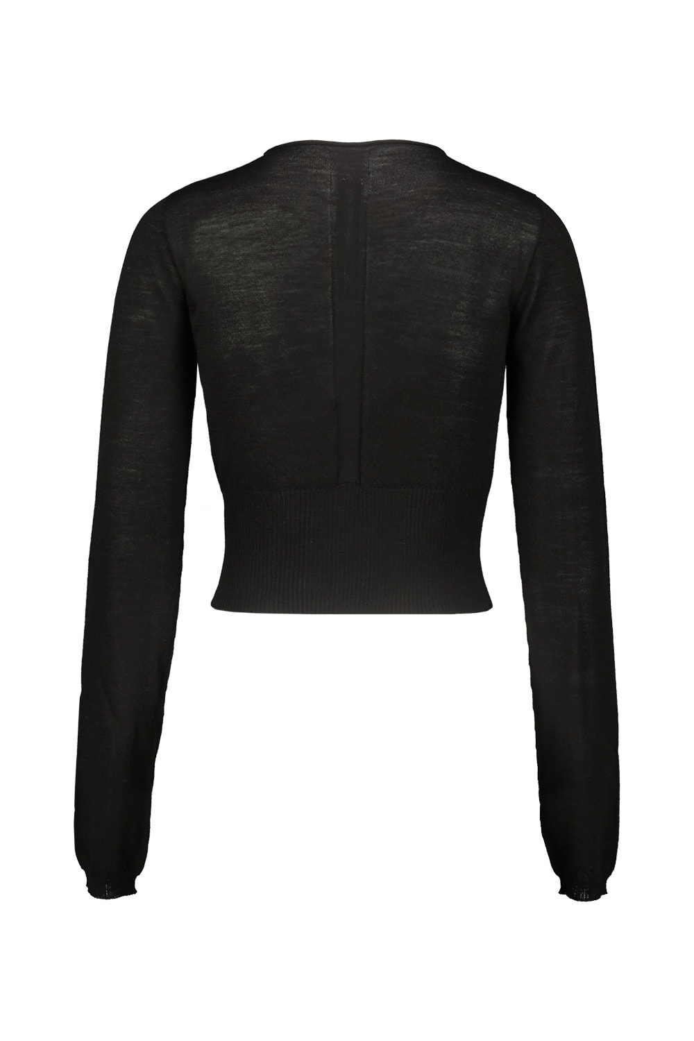 Rick Owens Slashed Ls Cropped Clothing In Black